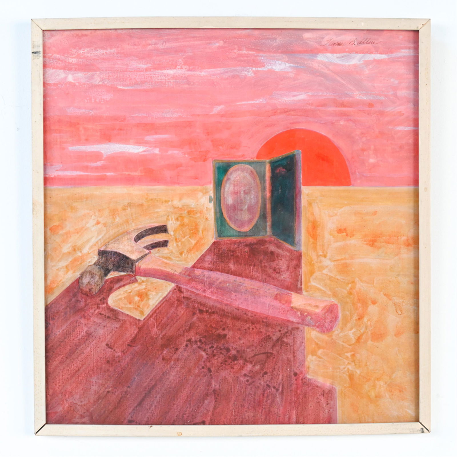 MODERN SURREALIST OIL ON PANEL (1 of 7)