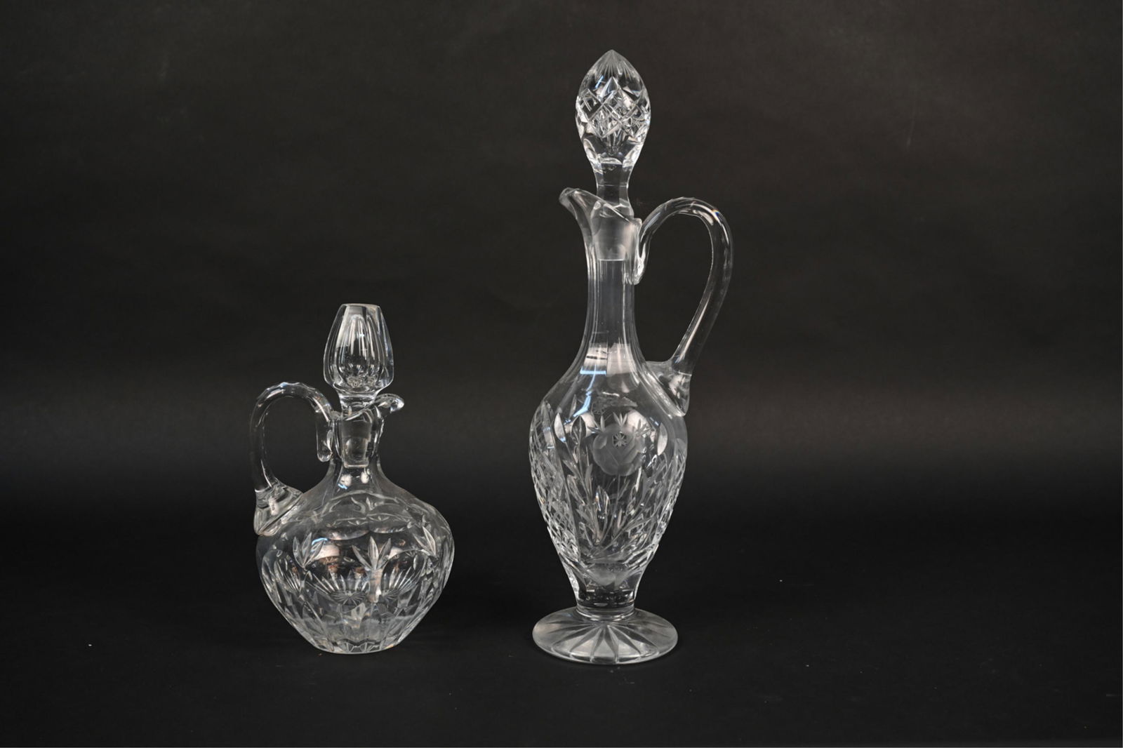 (2) VINTAGE CUT CRYSTAL EWERS (1 of 13)