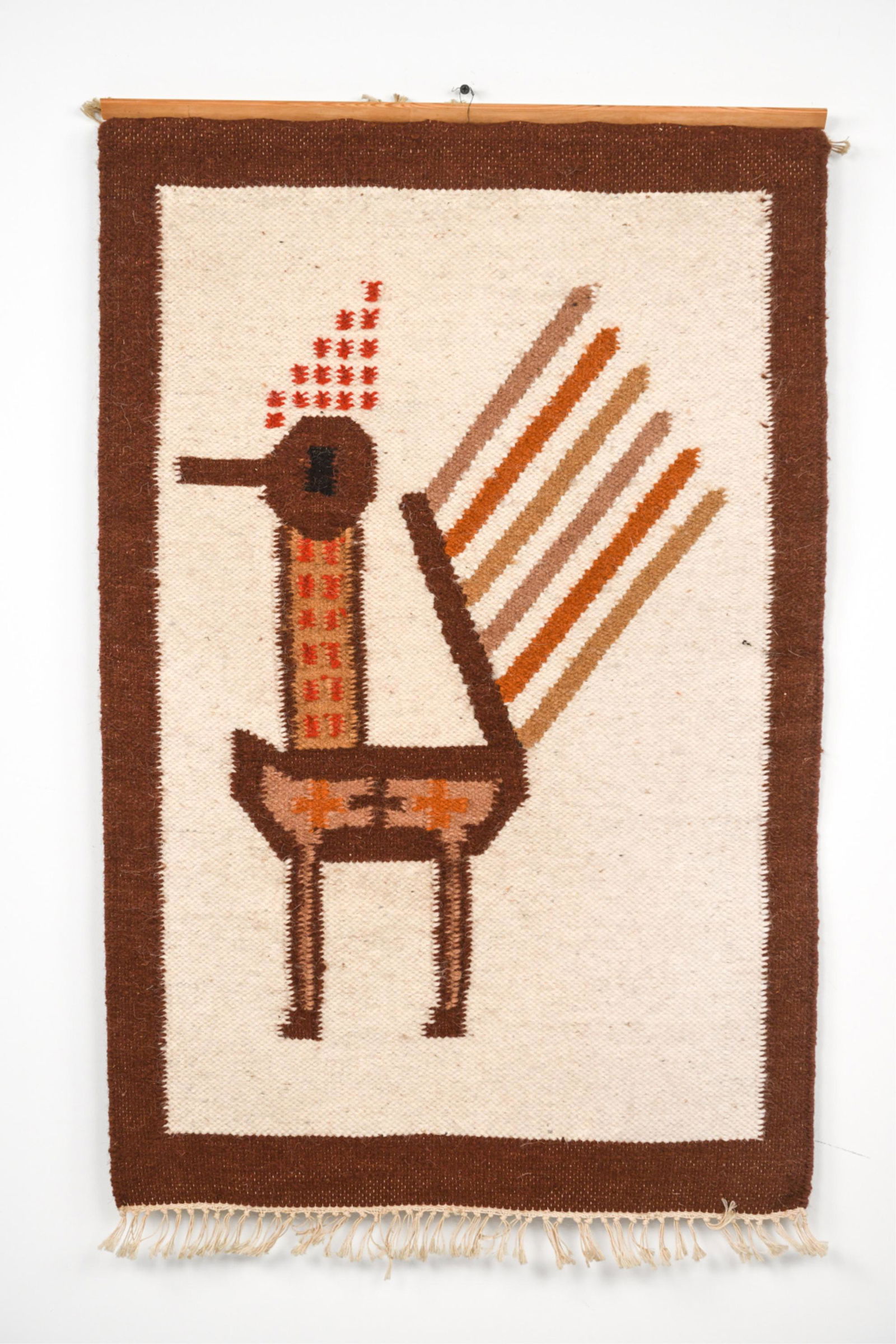MID-CENTURY FLAT-WEAVE RUG TAPESTRY (1 of 12)