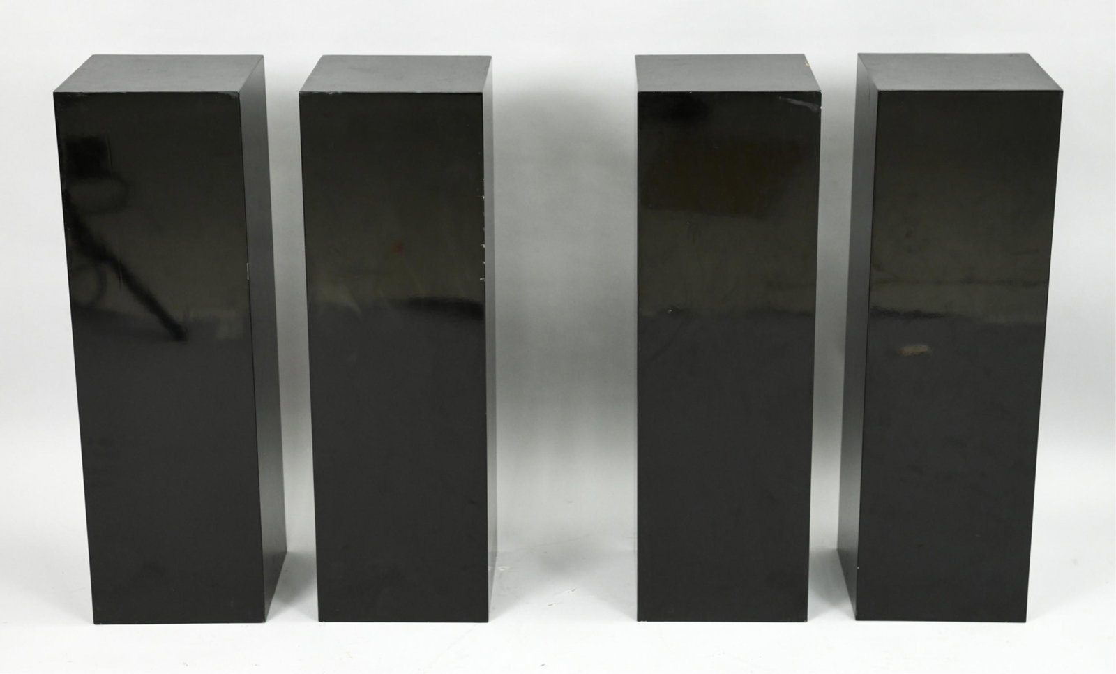 (2) PAIRS CONTEMPORARY BLACK LACQUER PEDESTALS (1 of 12)