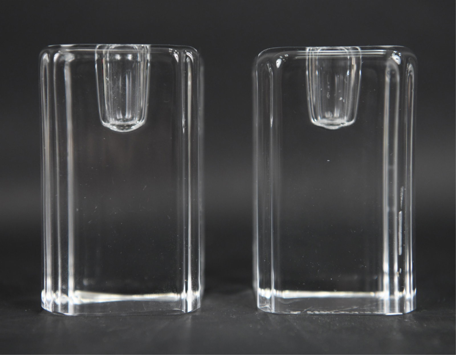 PAIR ANNA EHRNER KOSTA BODA CRYSTAL CANDLESTICKS (1 of 8)