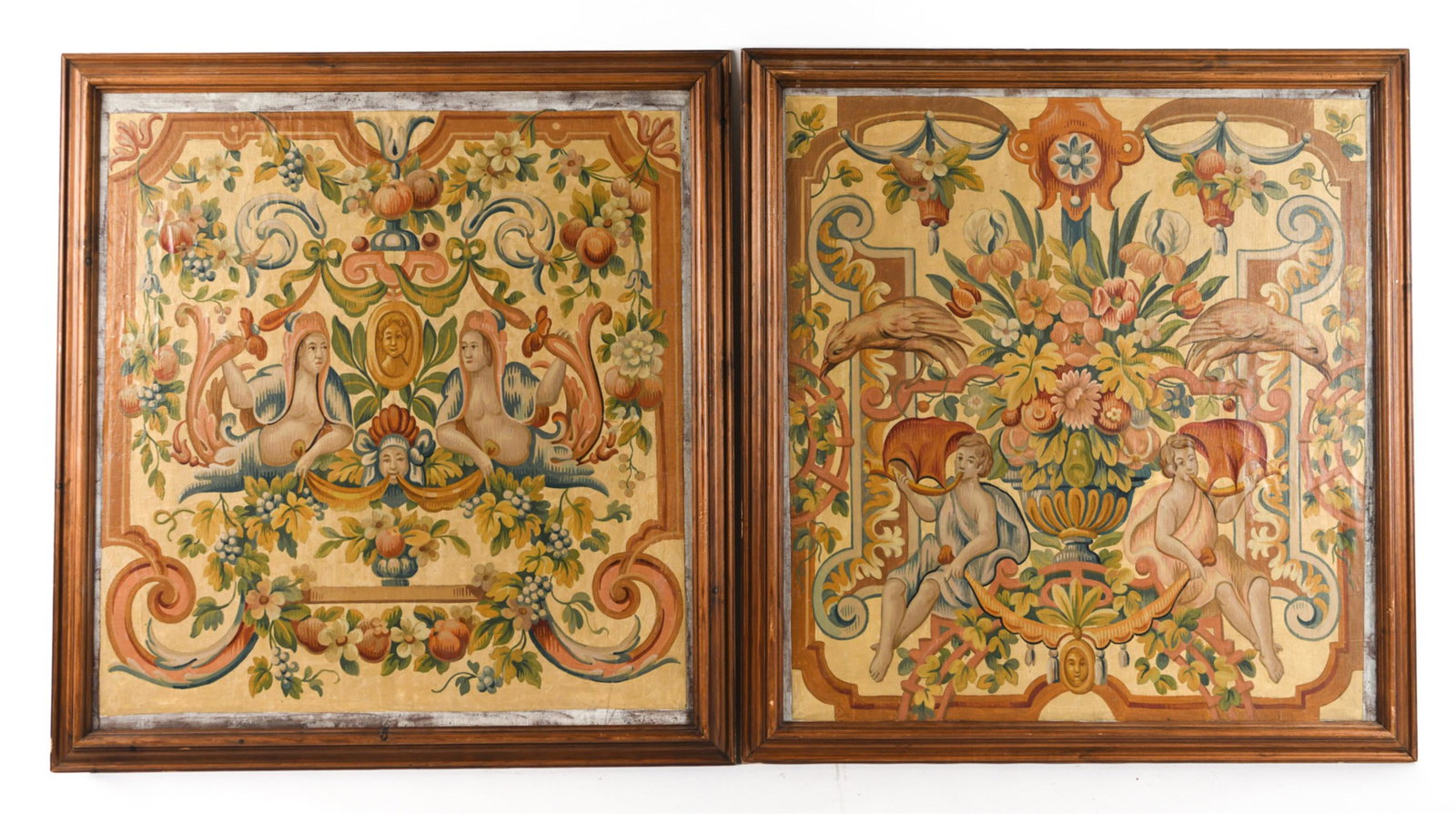 PAIR OF ANTIQUE O/C OF 17TH C. TAPESTRY (1 of 20)