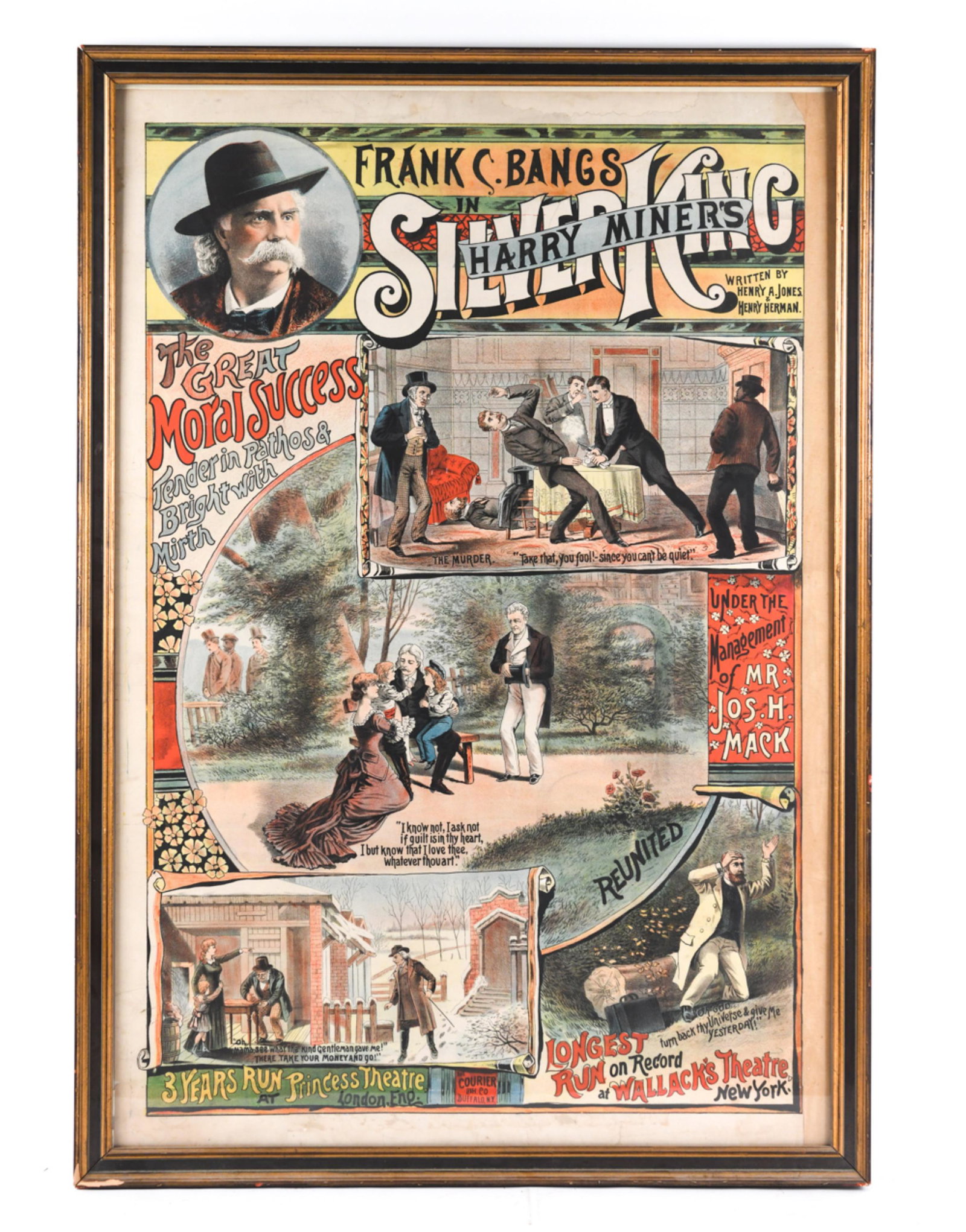 19TH C. THEATRE POSTER SILVER KINGS (1 of 14)