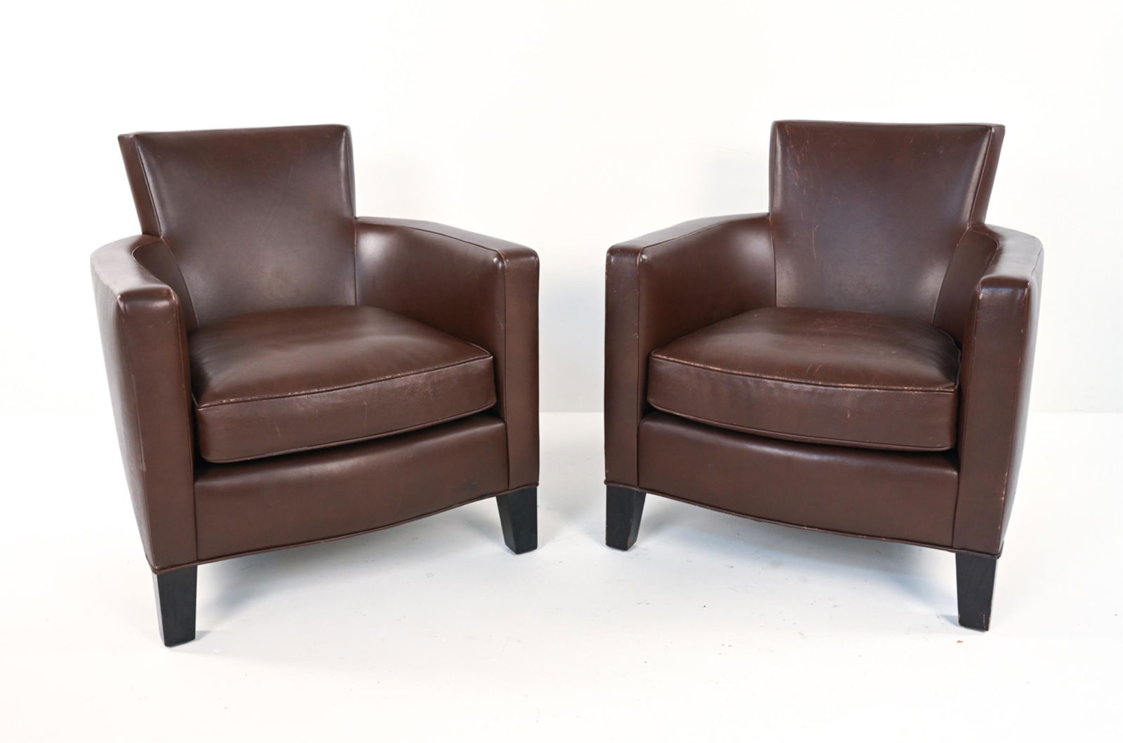 (2) CHRISTIAN LIAIGRE HOLLY HUNT LEATHER ARMCHAIRS (1 of 20)
