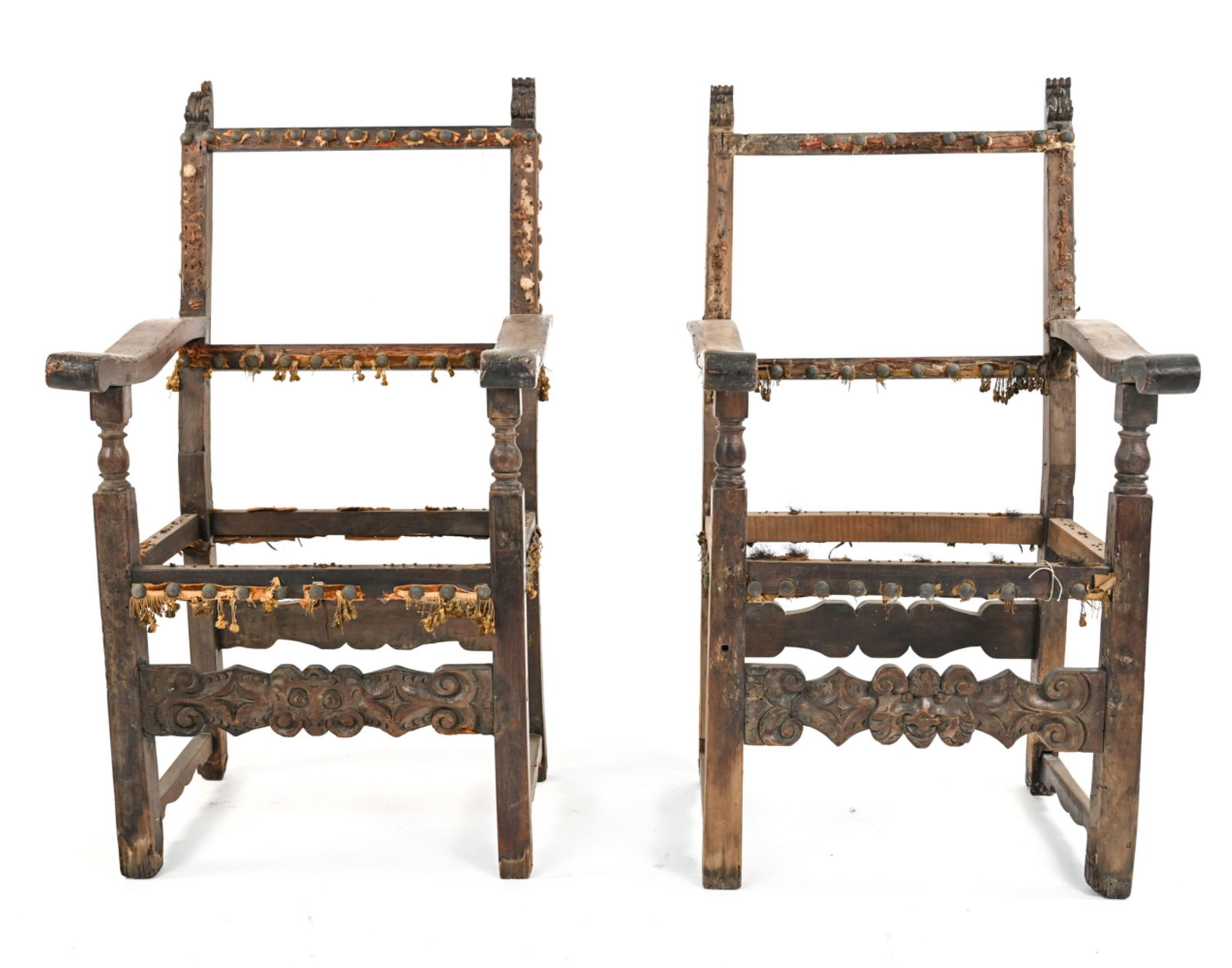 PAIR OF ANTIQUE 17TH/18TH C. CHAIR FRAMES (1 of 18)