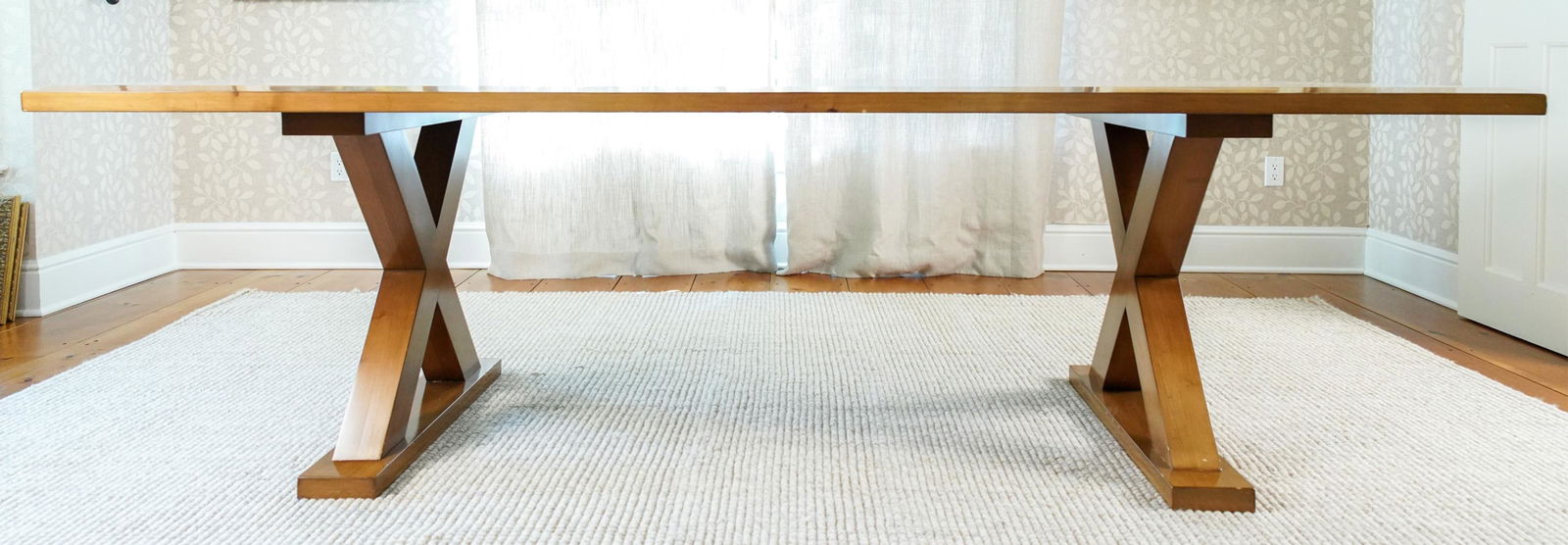 CONTEMPORARY FARMHOUSE TRESTLE DINING TABLE (1 of 17)