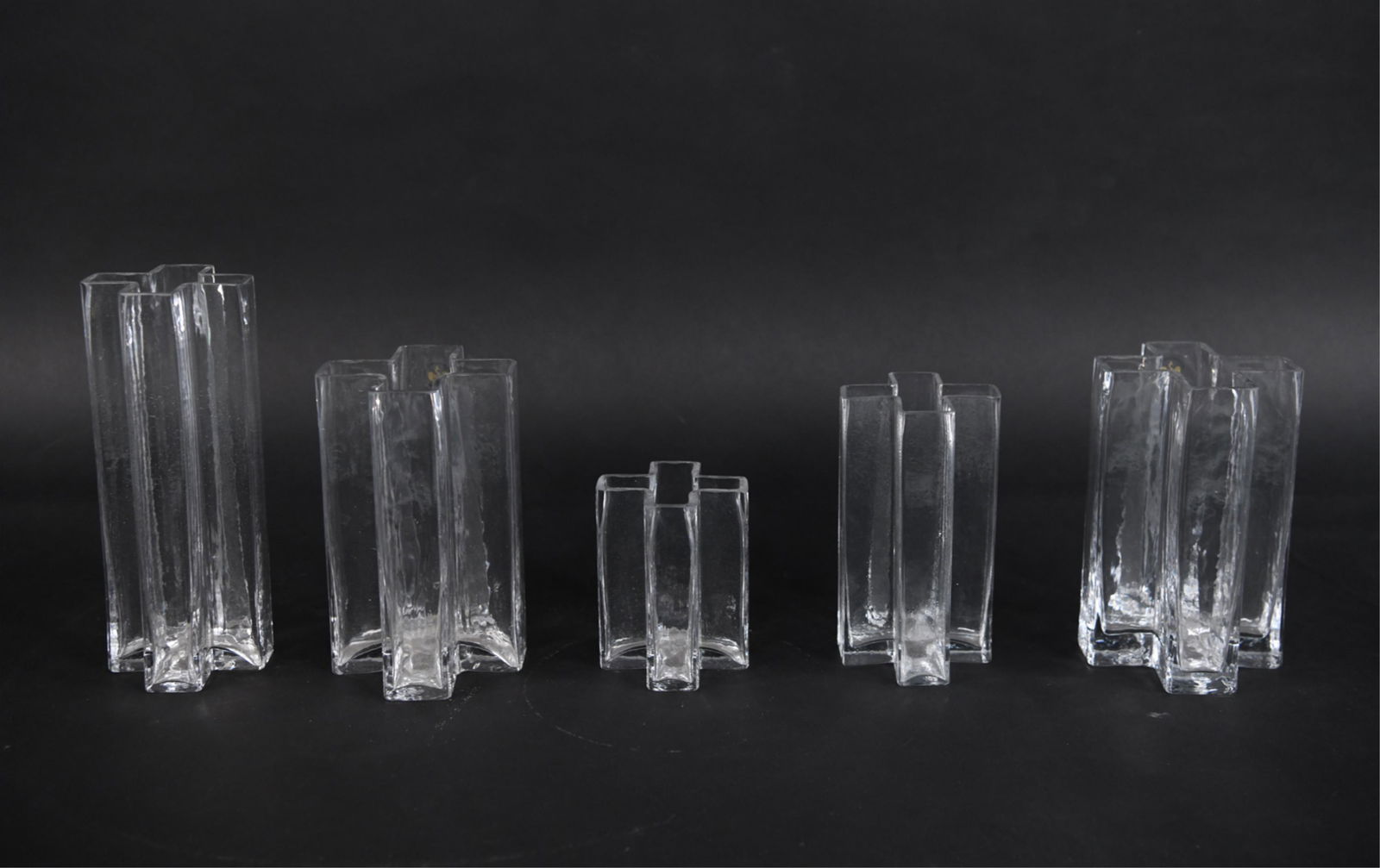 (5) DANISH BODIL KJAER HOLMEGAARD GLASS VASES (1 of 13)