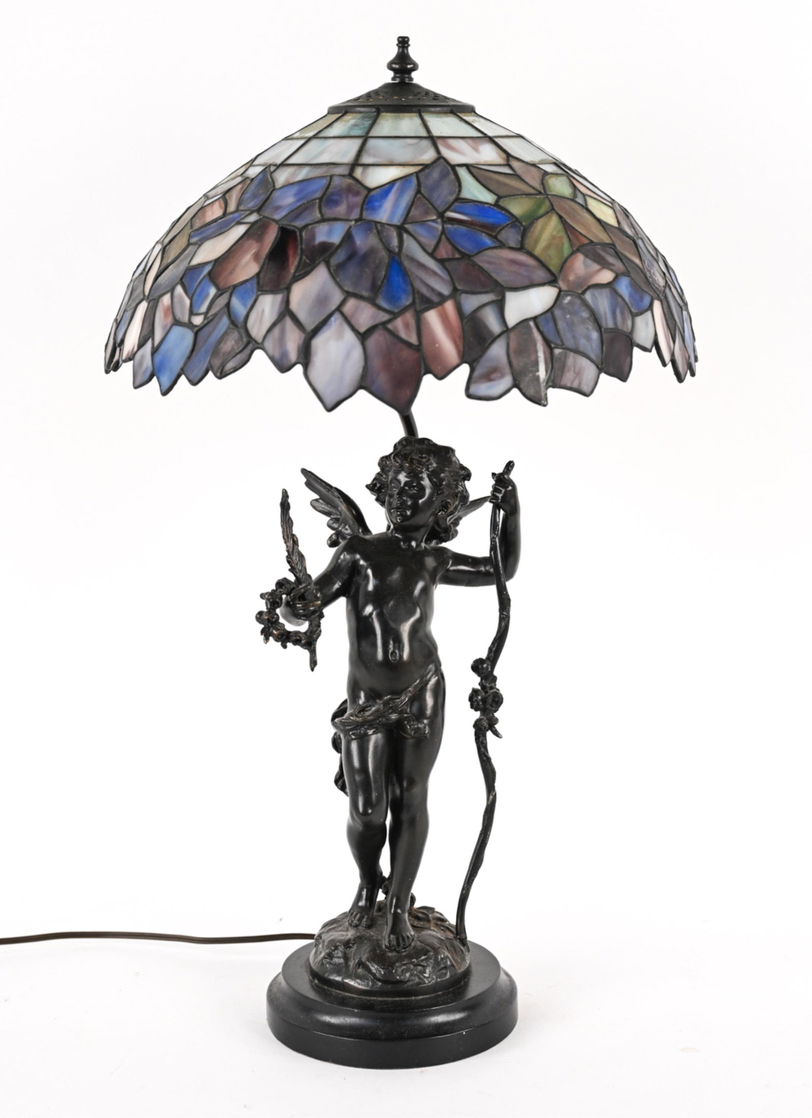 J.B. HIRSCH STAINED GLASS LAMP AFTER A. MOREAU (1 of 12)
