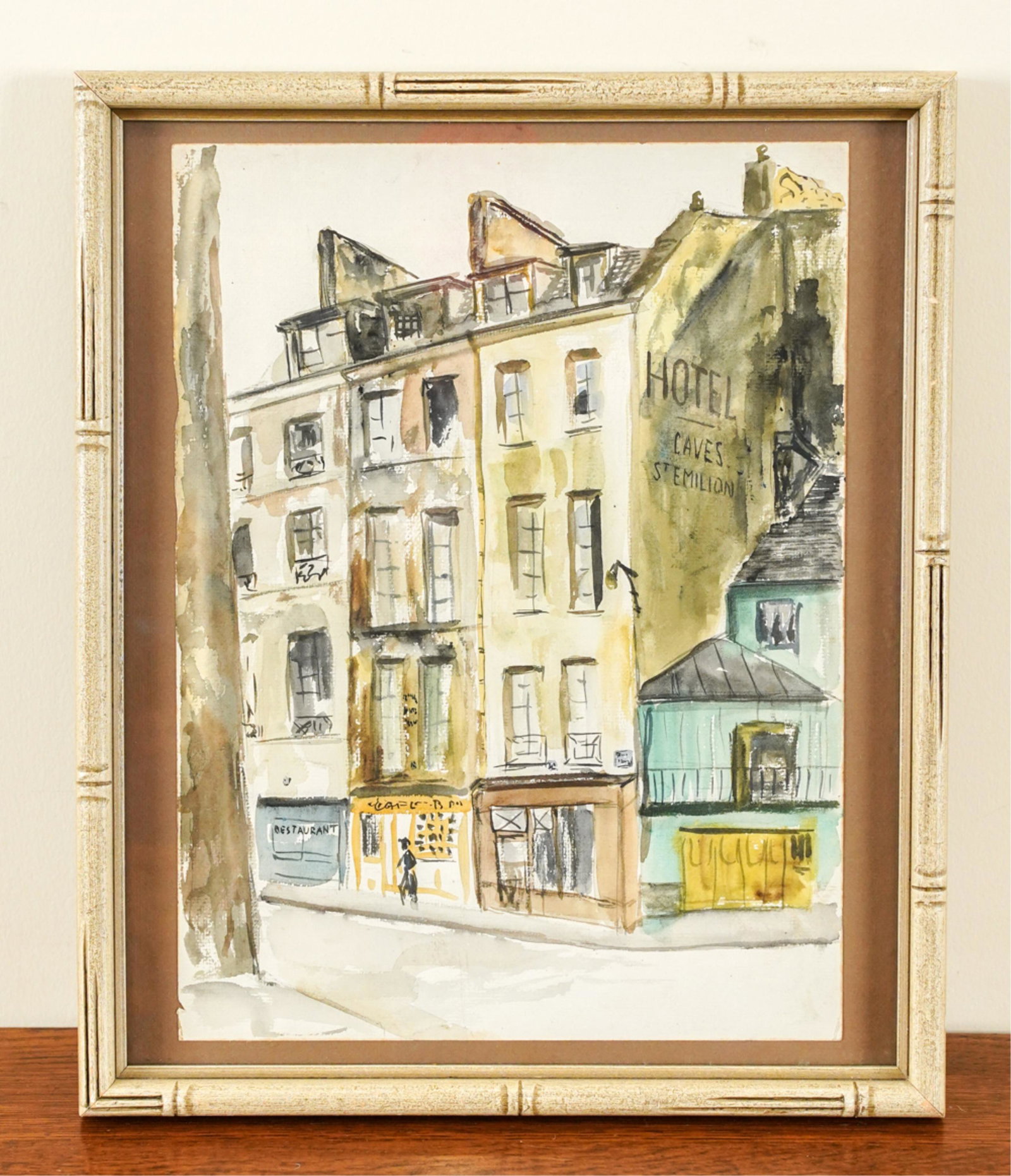 ORIGINAL VINTAGE WATERCOLOR STREET SCENE (1 of 8)
