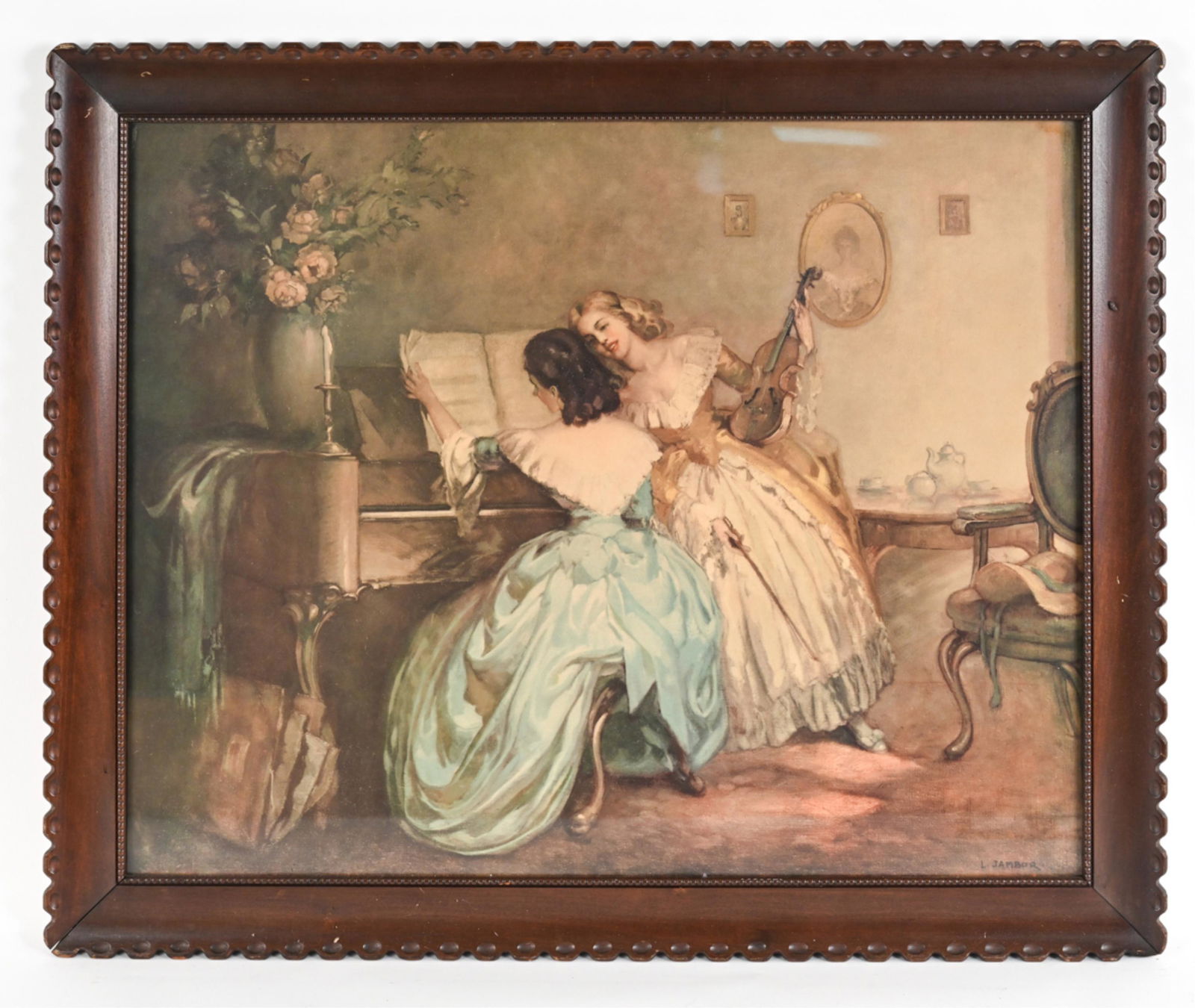 C. 1930'S PHOTOGRAPHIC PRINT AFTER JAMBOR: Dimensions: (Frame) H 23" x W 34.5", (Sight) H 24" x W 30" Condition: Some slight fading. Some rubbing to the frame.