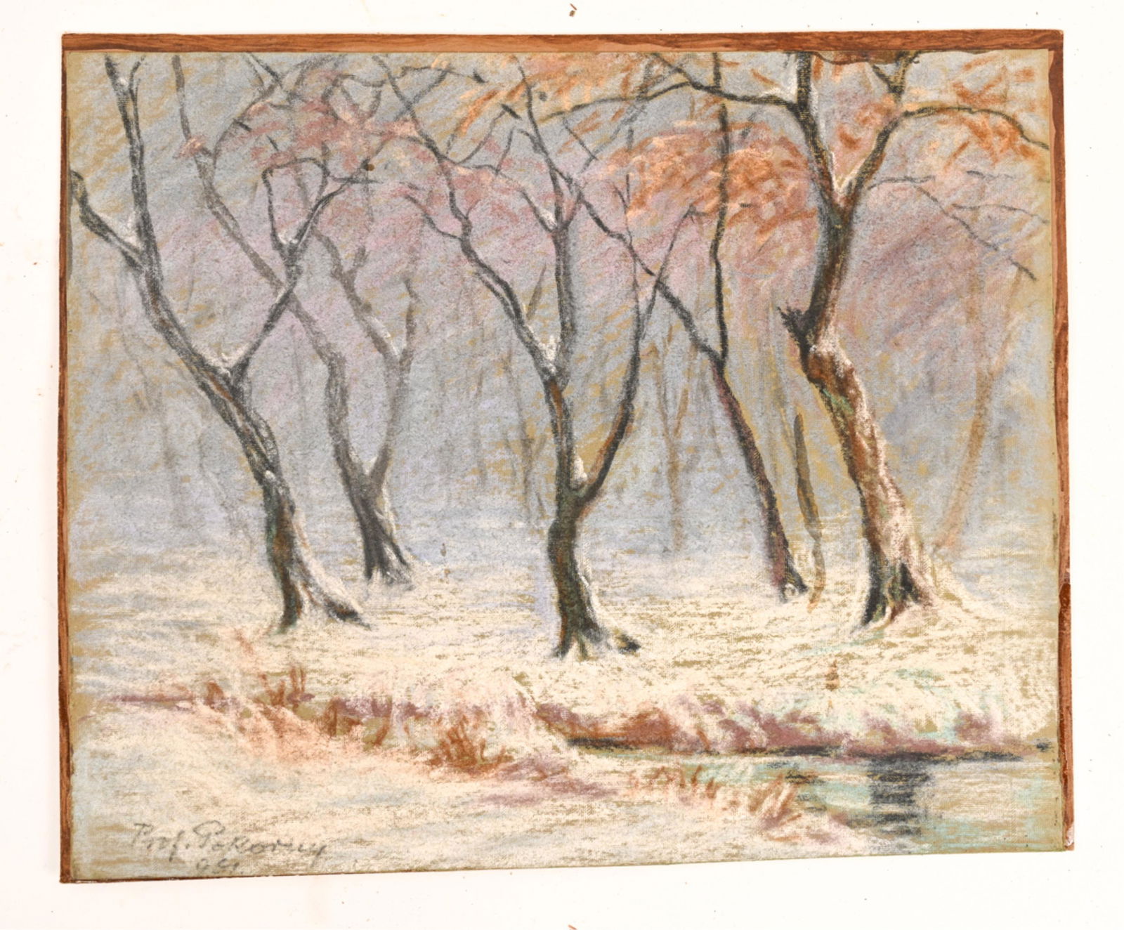 C. 1900 PASTEL WINTER LANDSCAPE (1 of 16)