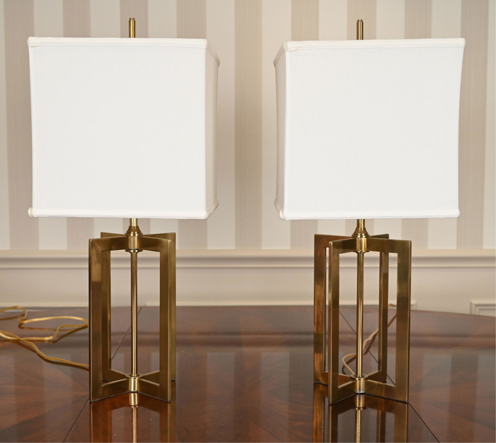PAIR RESTORATION HARDWARE TABLE LAMPS (1 of 8)