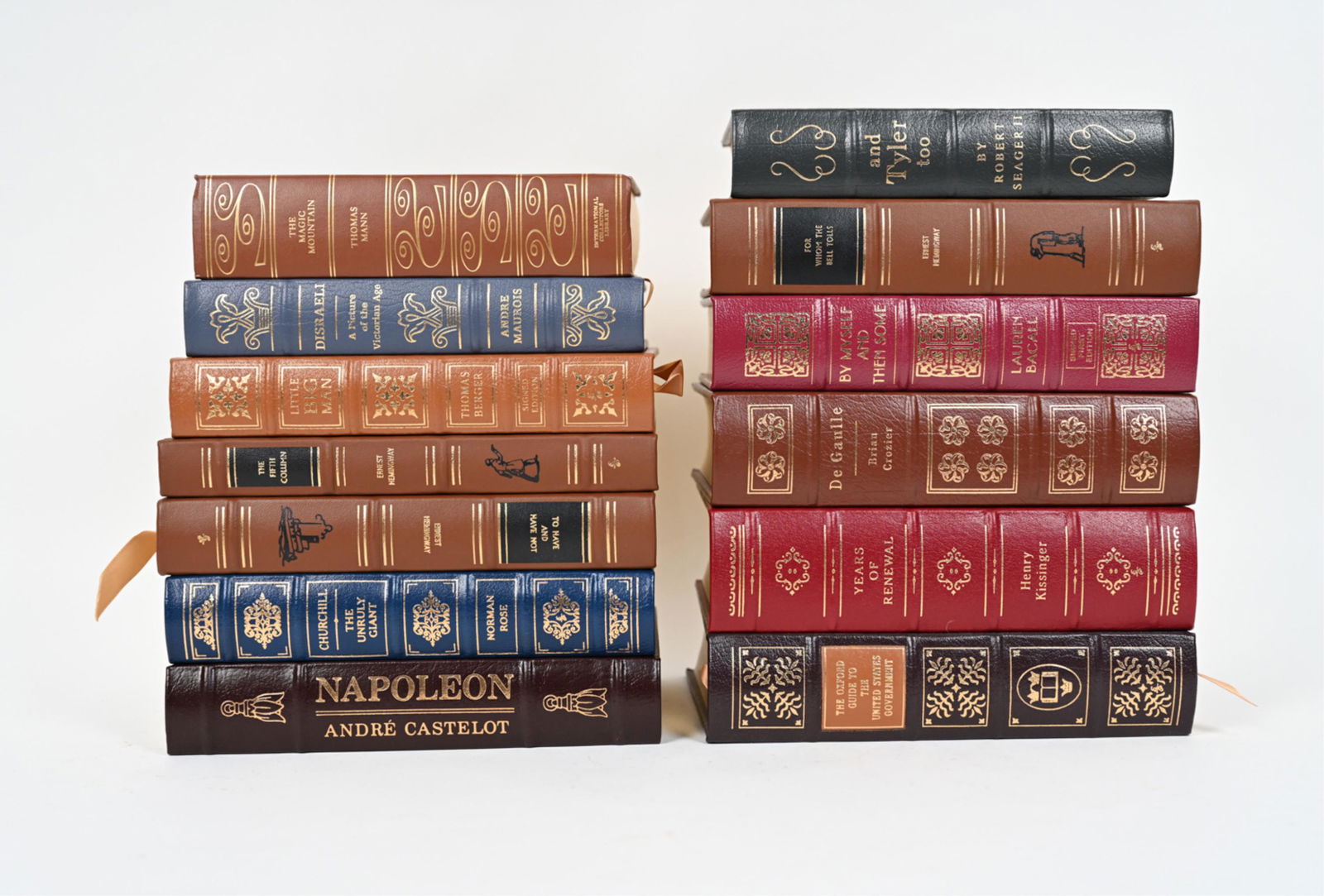 GROUPING OF DECORATIVE LEATHERBOUND BOOKS (1 of 10)