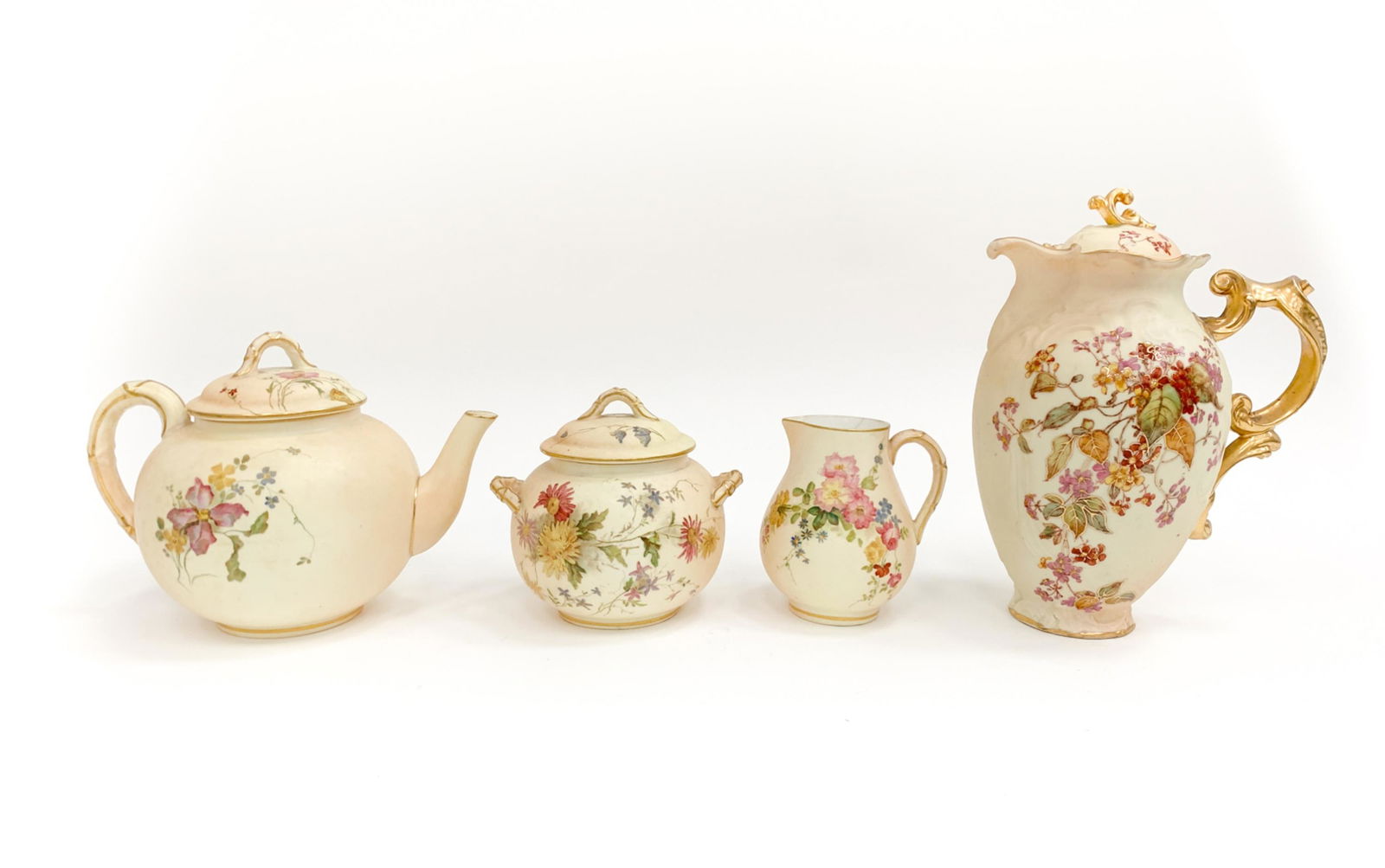 ANTIQUE SATIN PORCELAIN TEAWARE INCL. RUDOLSTADT (1 of 15)