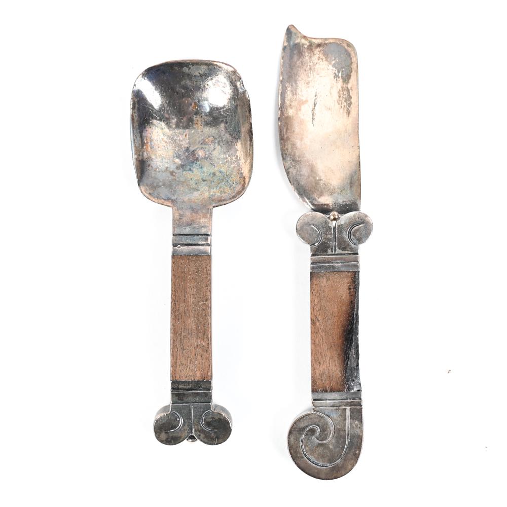 VINTAGE MEXICAN SILVER KNIFE AND SPOON (1 of 10)