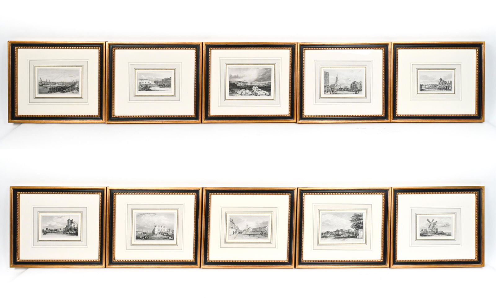 (10) 19TH C. ENGLISH ENGRAVINGS LONDON AREA (1 of 14)