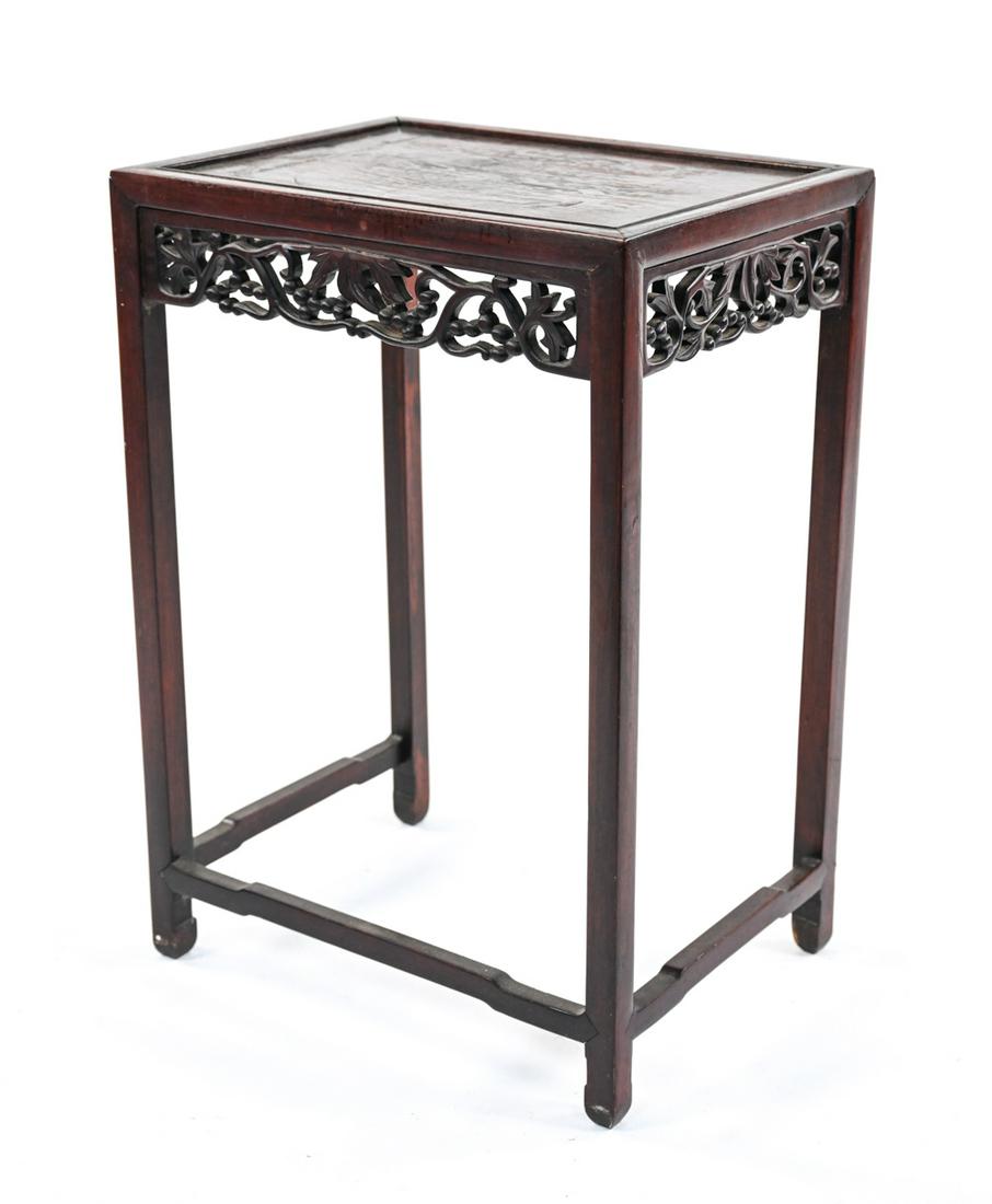 CHINESE CARVED SIDE TABLE (1 of 11)