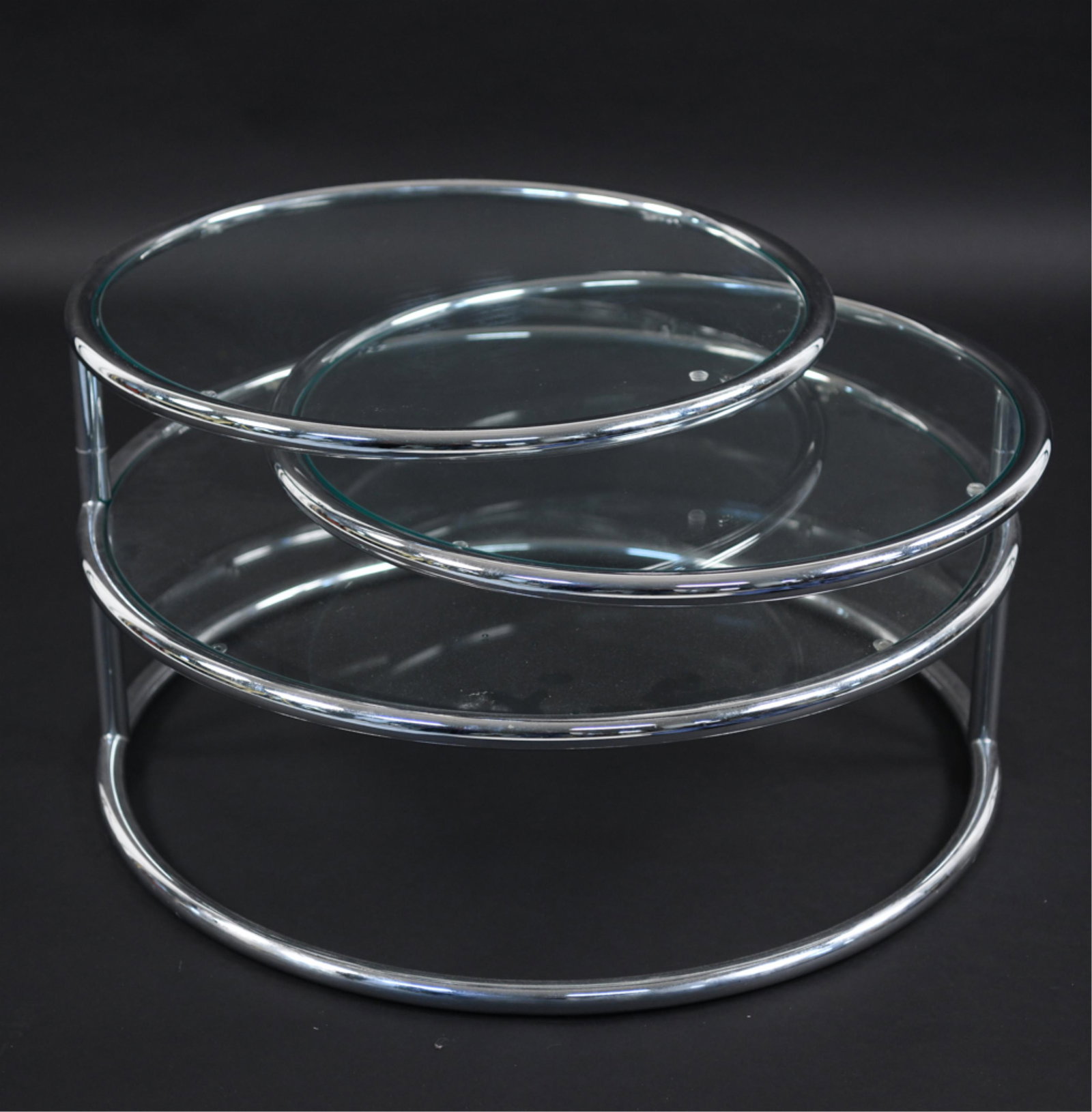 CHROME AND GLASS EXPANDABLE COFFEE TABLE (1 of 10)