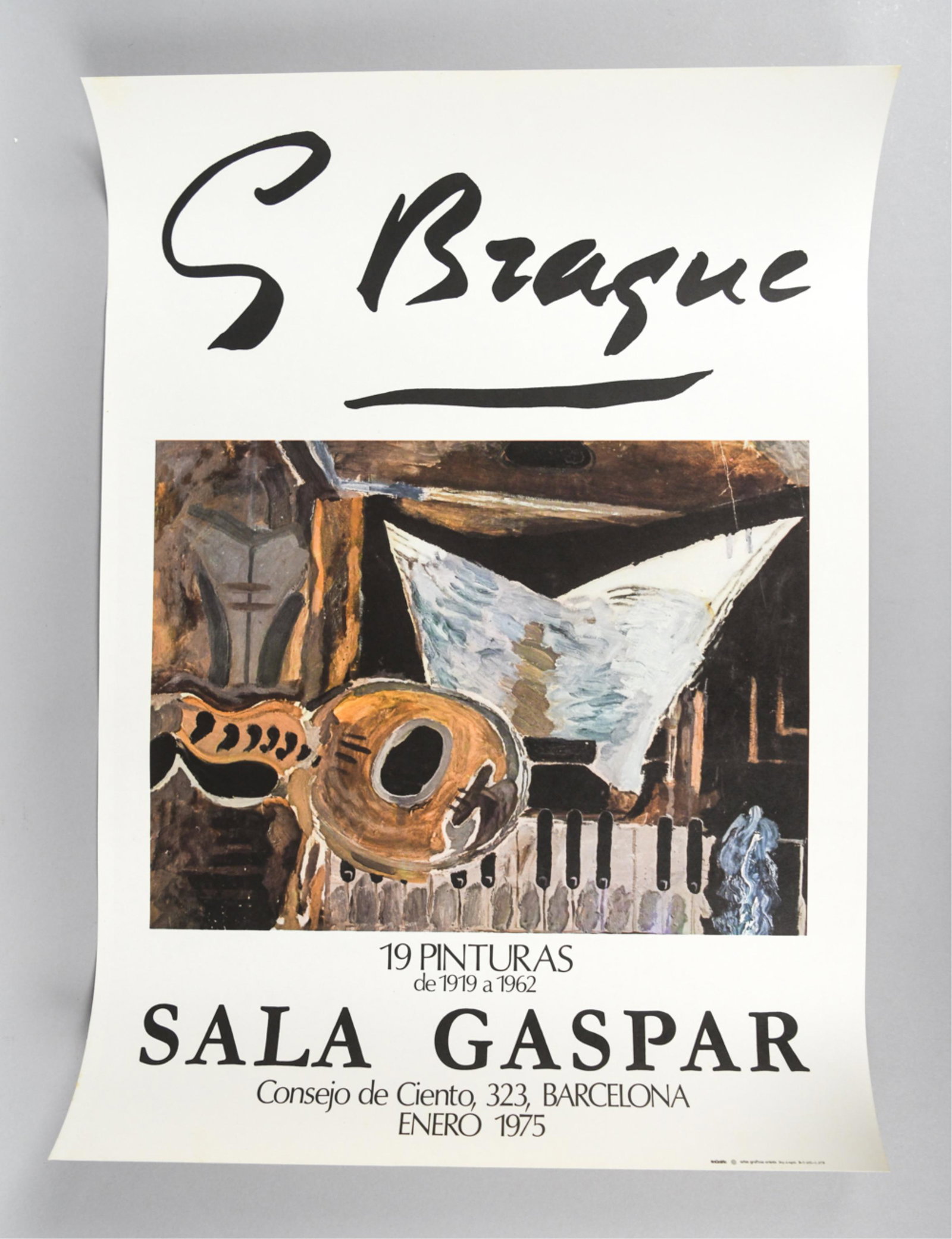 GEORGES BRAQUE SALA GASPAR 1975 EXHIBITION POSTER (1 of 6)