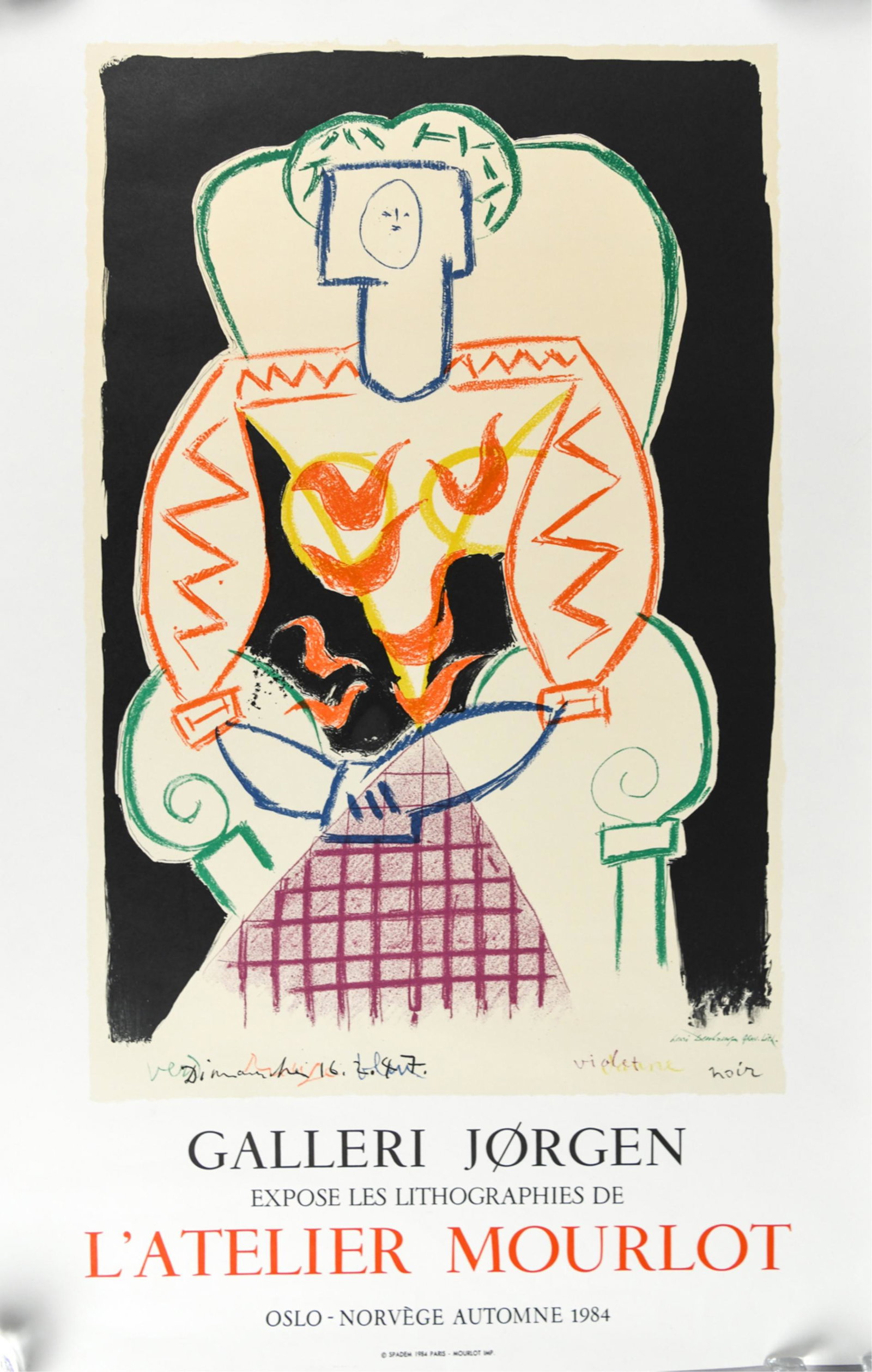 1984 GALLERI JORGEN PICASSO EXHIBITION POSTER (1 of 7)