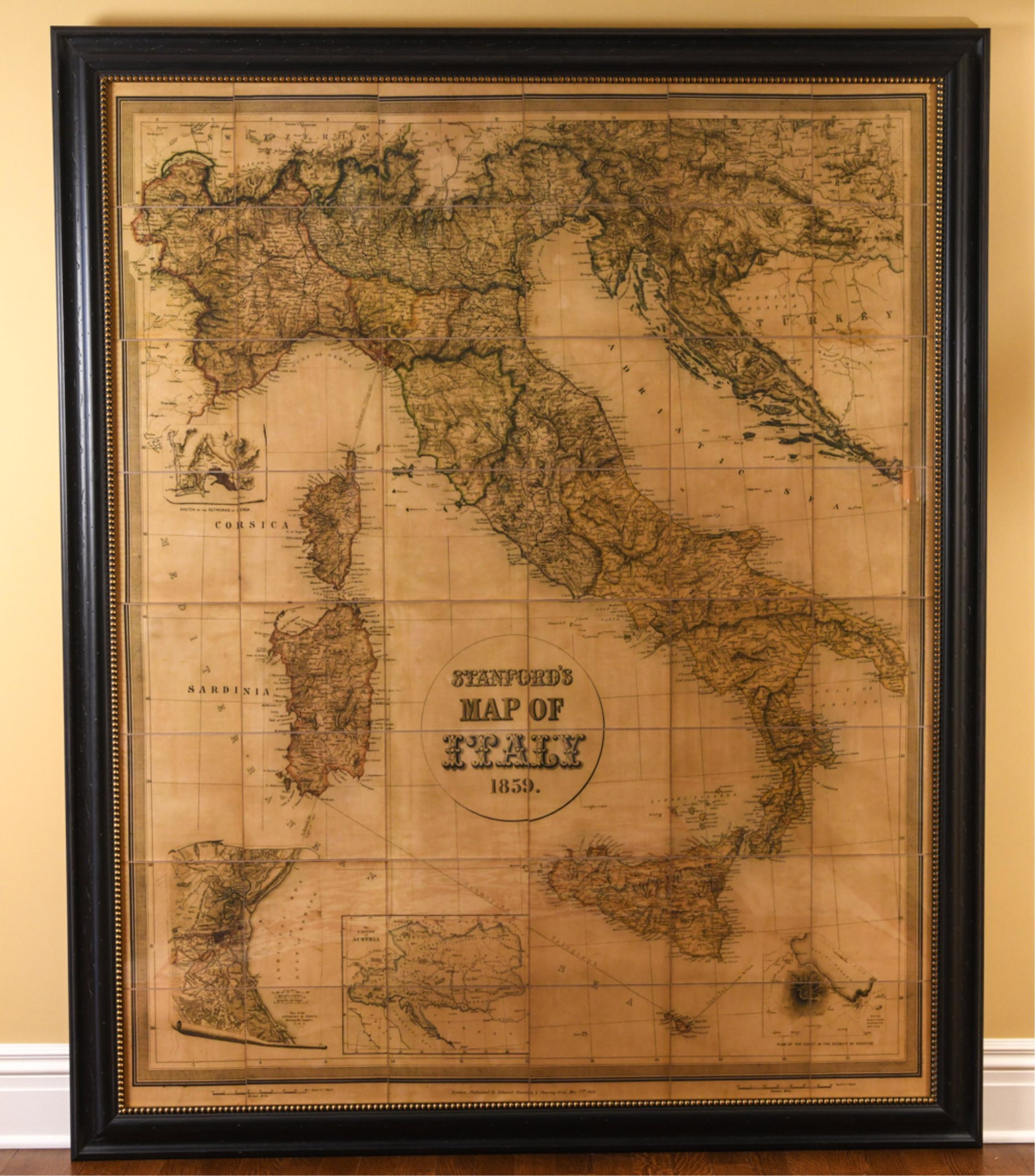 LARGE CONTEMPORARY REPRODUCTION MAP OF ITALY (1 of 6)
