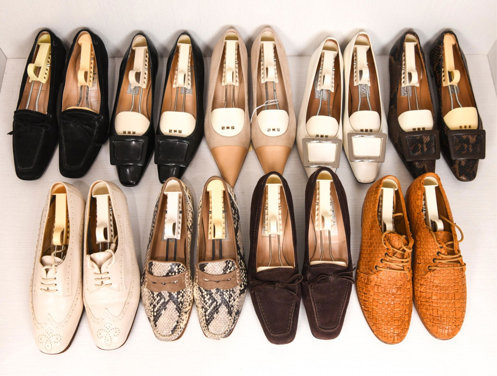 (9) PAIRS VINTAGE DESIGNER LEATHER SHOES, 6-6.5 (1 of 8)