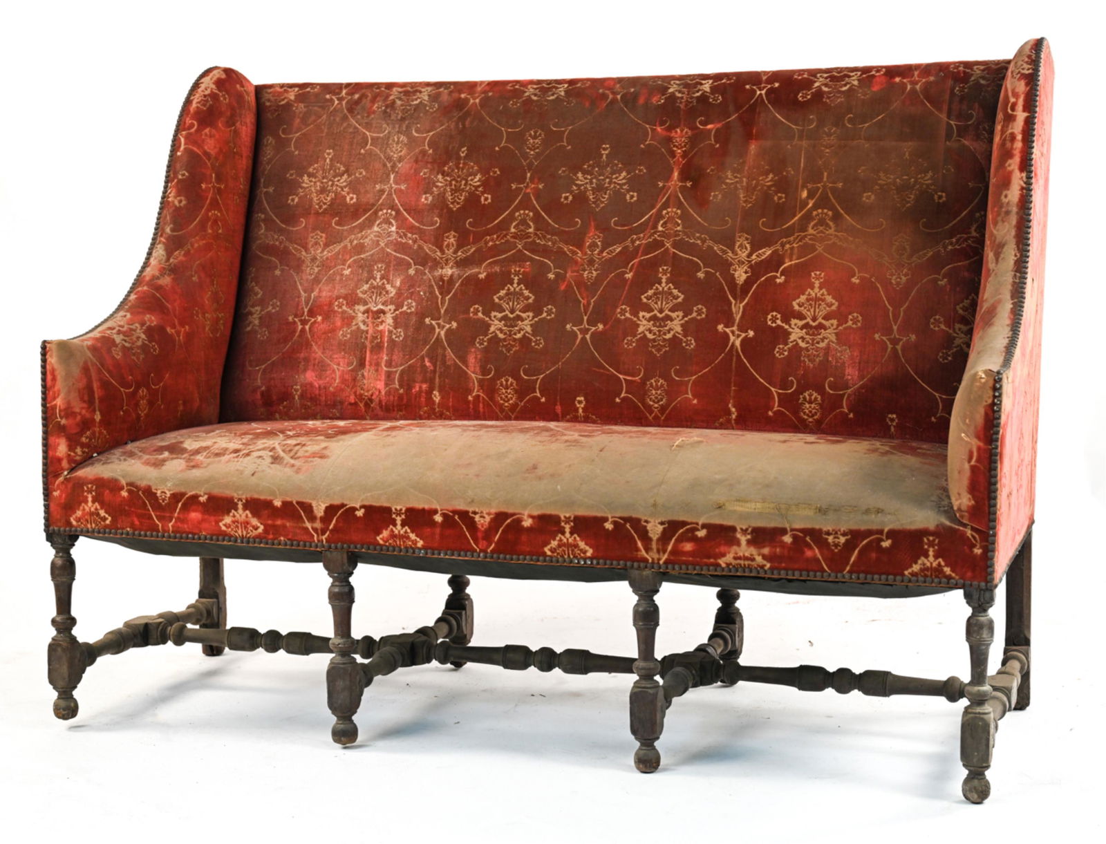 ANTIQUE WILLIAM & MARY HIGH-BACK SOFA, TO RESTORE (1 of 16)