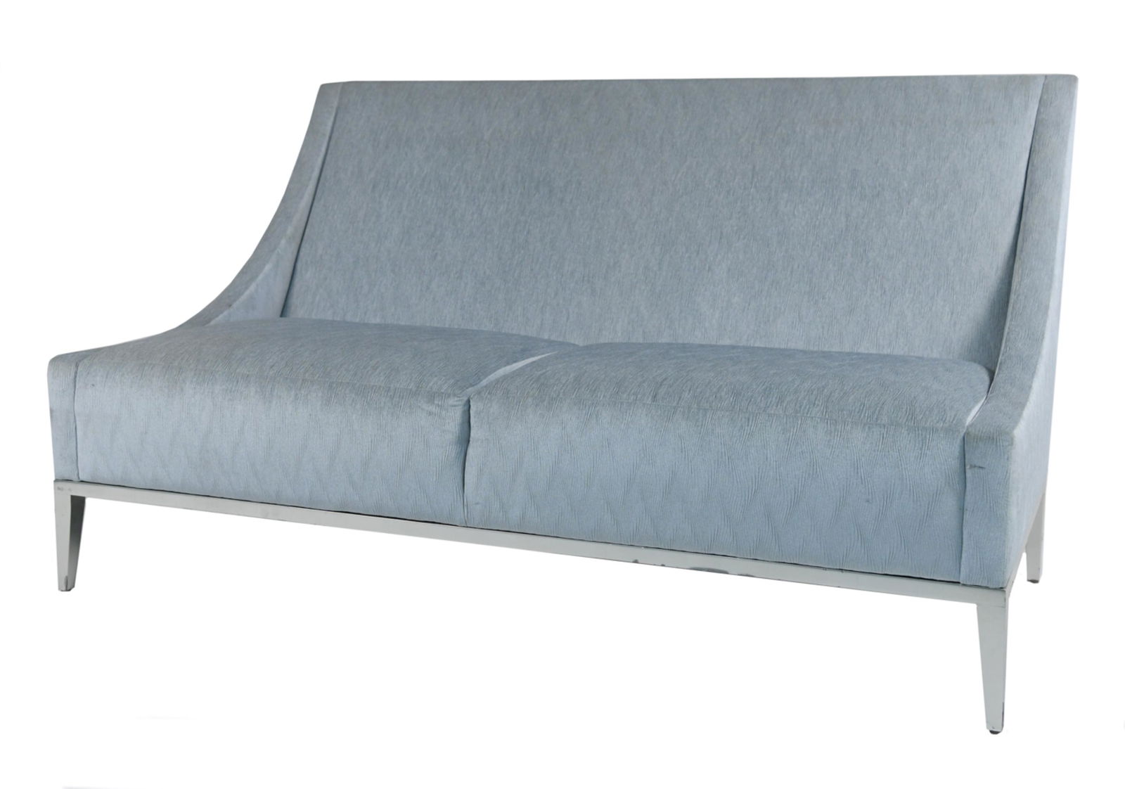 VINTAGE EMBOSSED VELVET & SILVER LACQUER SETTEE (1 of 17)