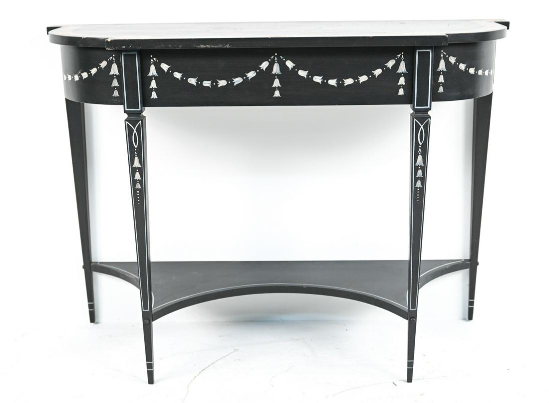 CONTEMPORARY TROMPE L'OEIL PAINTED CONSOLE TABLE (1 of 18)