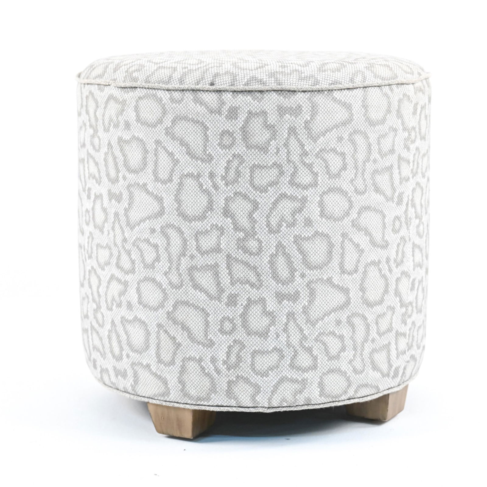 CONTEMPORARY UPHOLSTERED FAUX SNAKESKIN OTTOMAN (1 of 13)