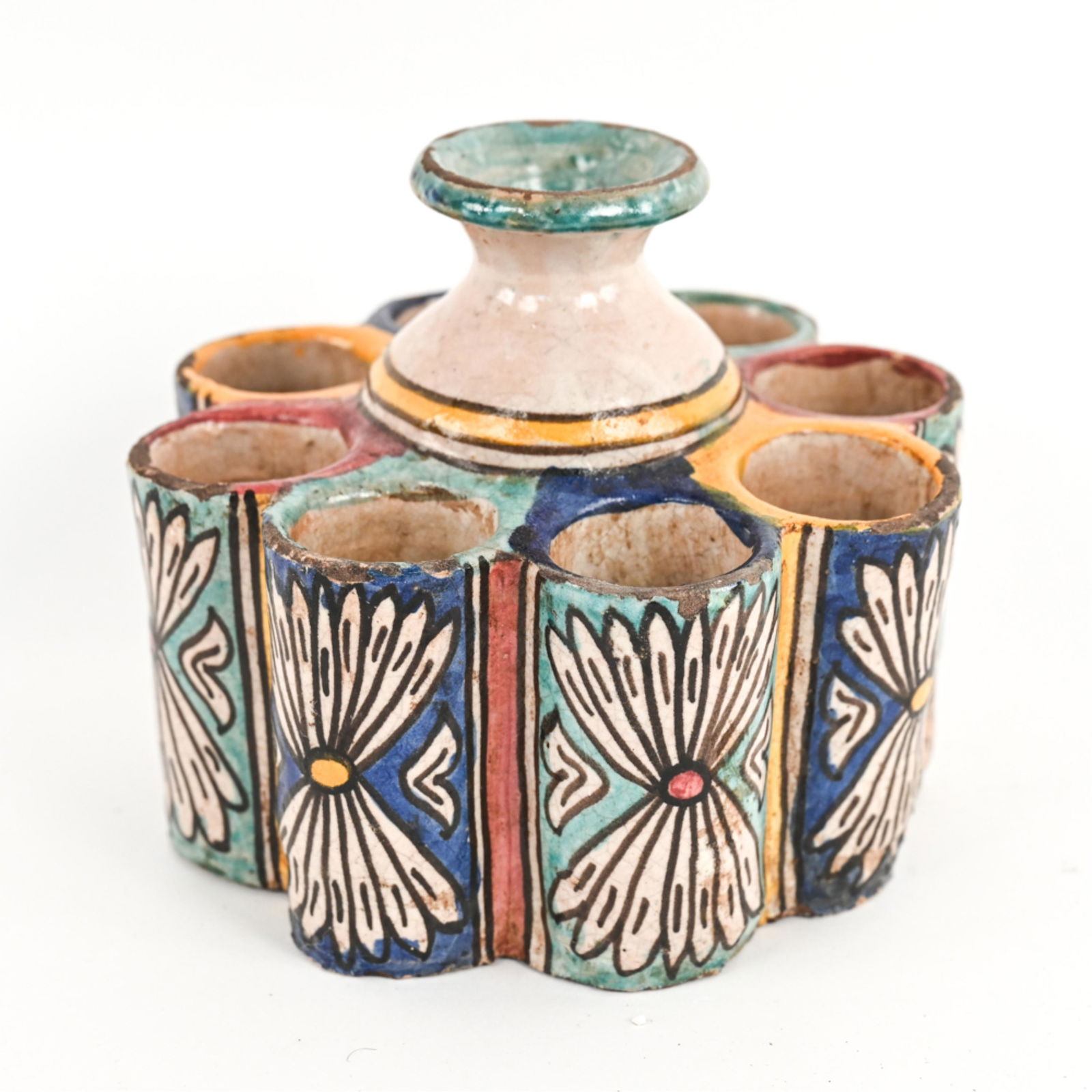 UNUSUAL POTTERY FLOWER VASE (1 of 10)