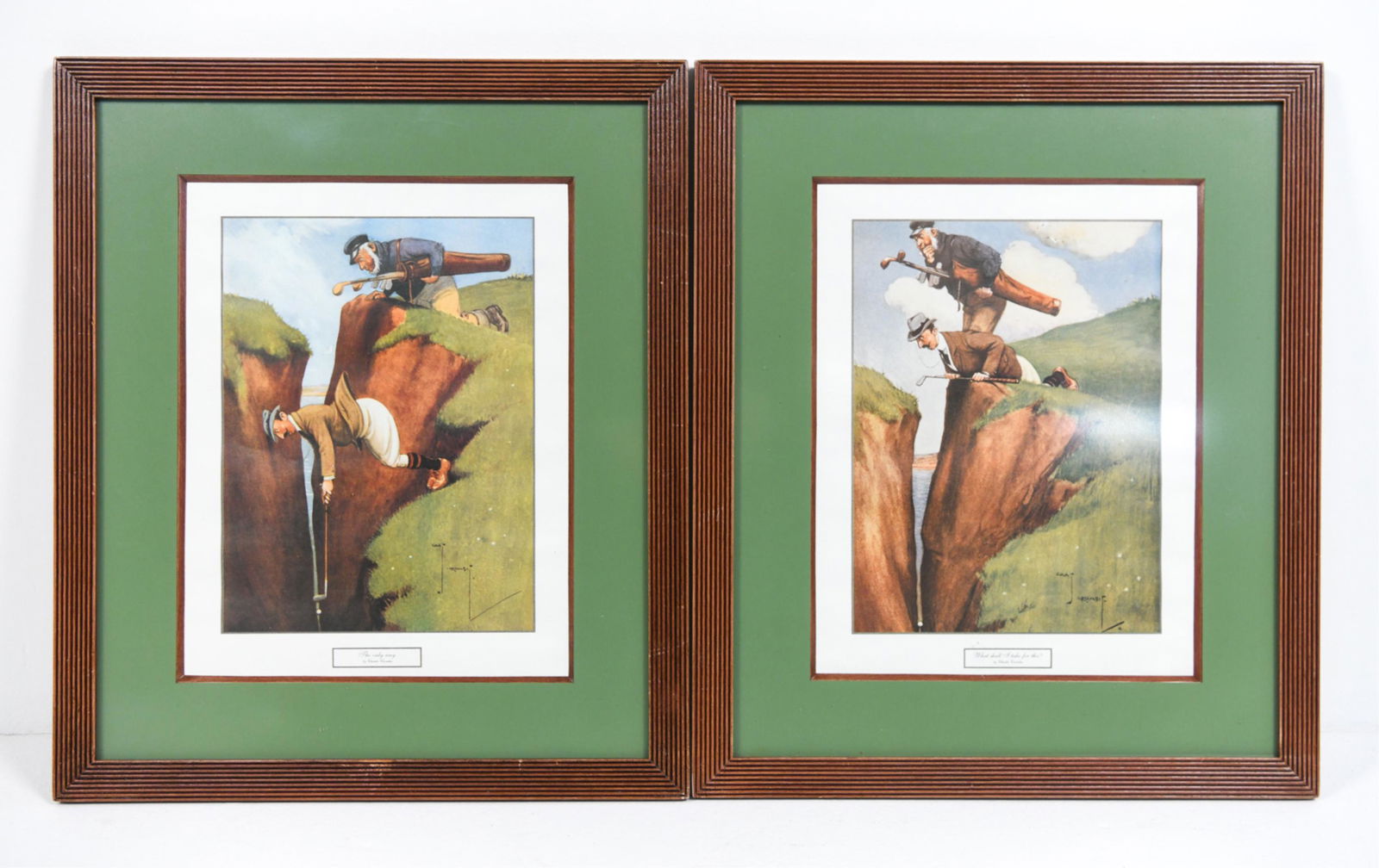 (2) GOLF CARTOON PRINTS AFTER CHARLES CROMBIE (1 of 7)