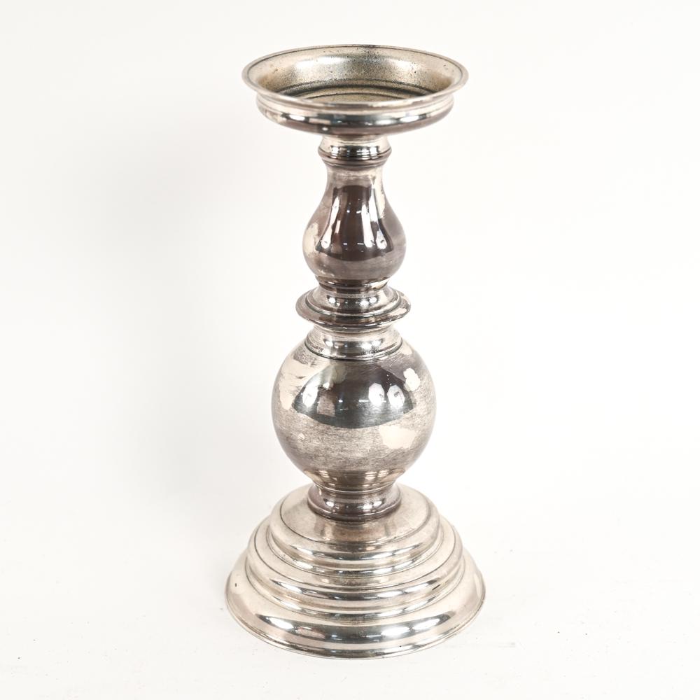 MODERN CHROME CANDLE STAND OR LAMP BASE (1 of 7)
