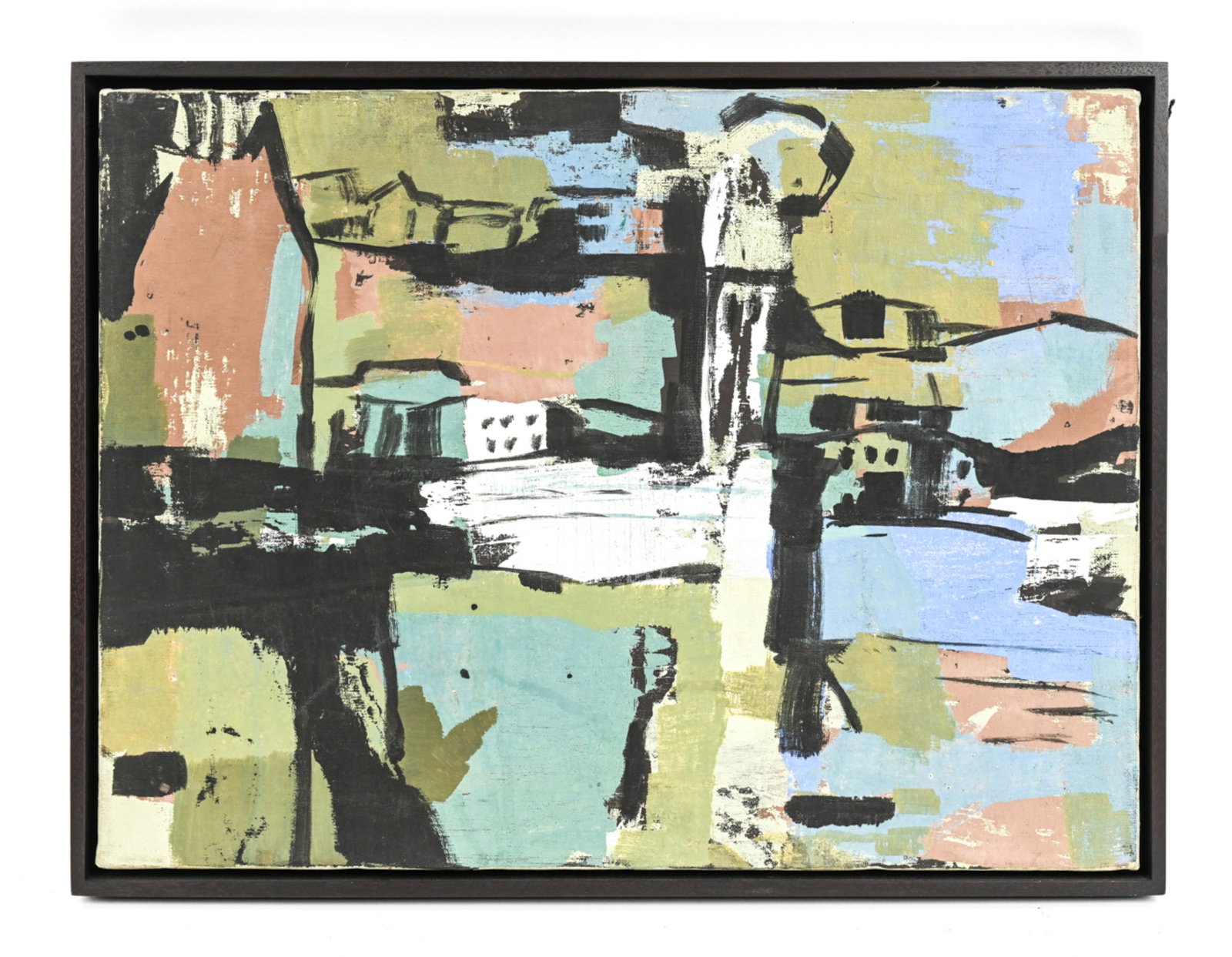 C. 1960'S FRENCH O/C ABSTRACT LANDSCAPE (1 of 12)