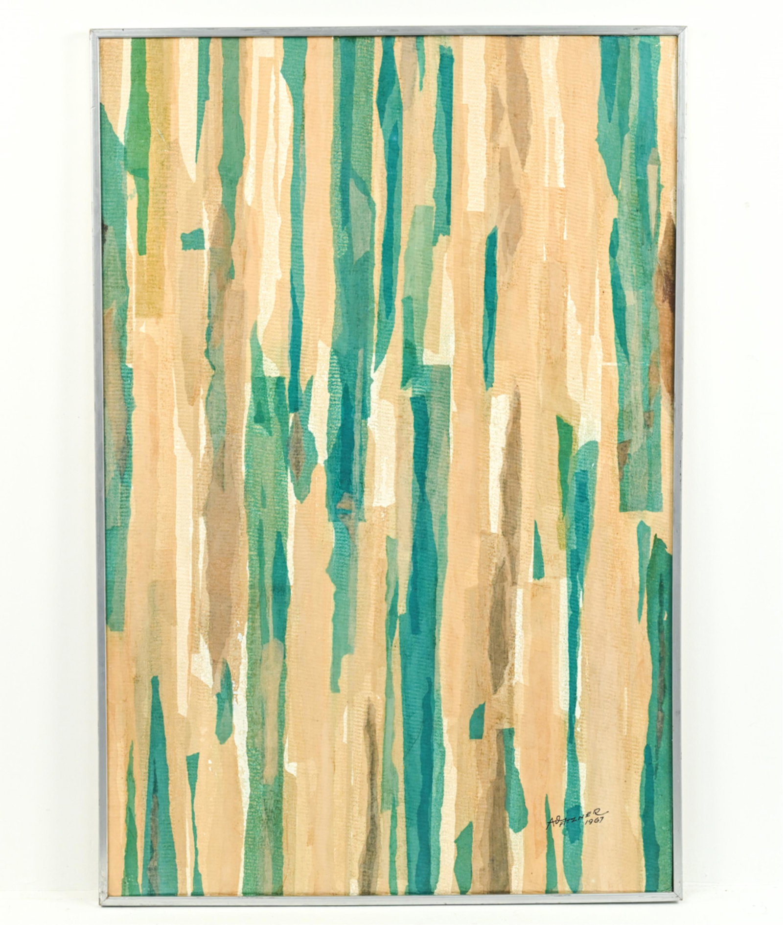 MID-CENTURY ABSTRACT COLOR FIELD MIXED MEDIA (1 of 15)