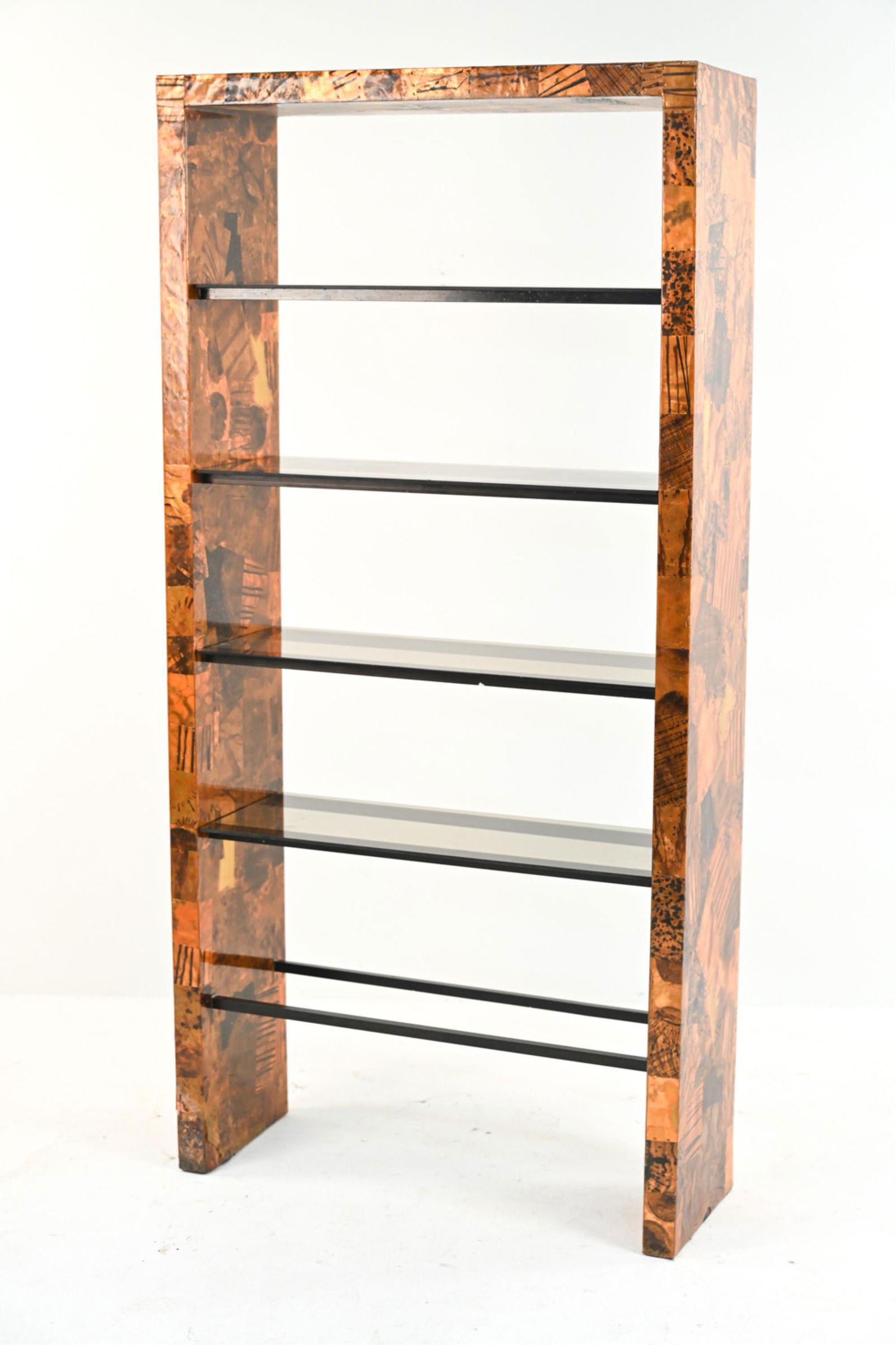 STYLE OF P. EVANS PATCHWOORK METAL BOOKCASE (1 of 20)
