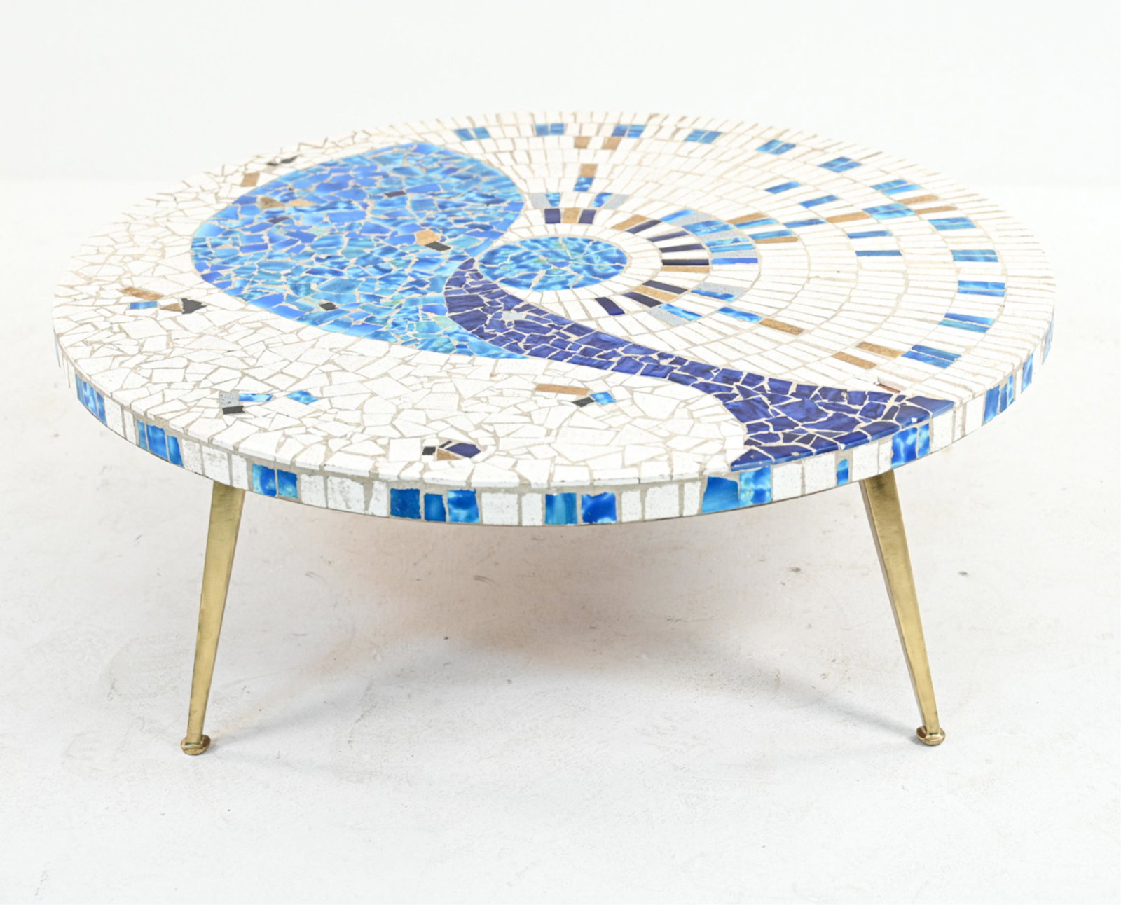 MID-CENTURY MOSAIC TILE TOP COFFEE TABLE (1 of 14)