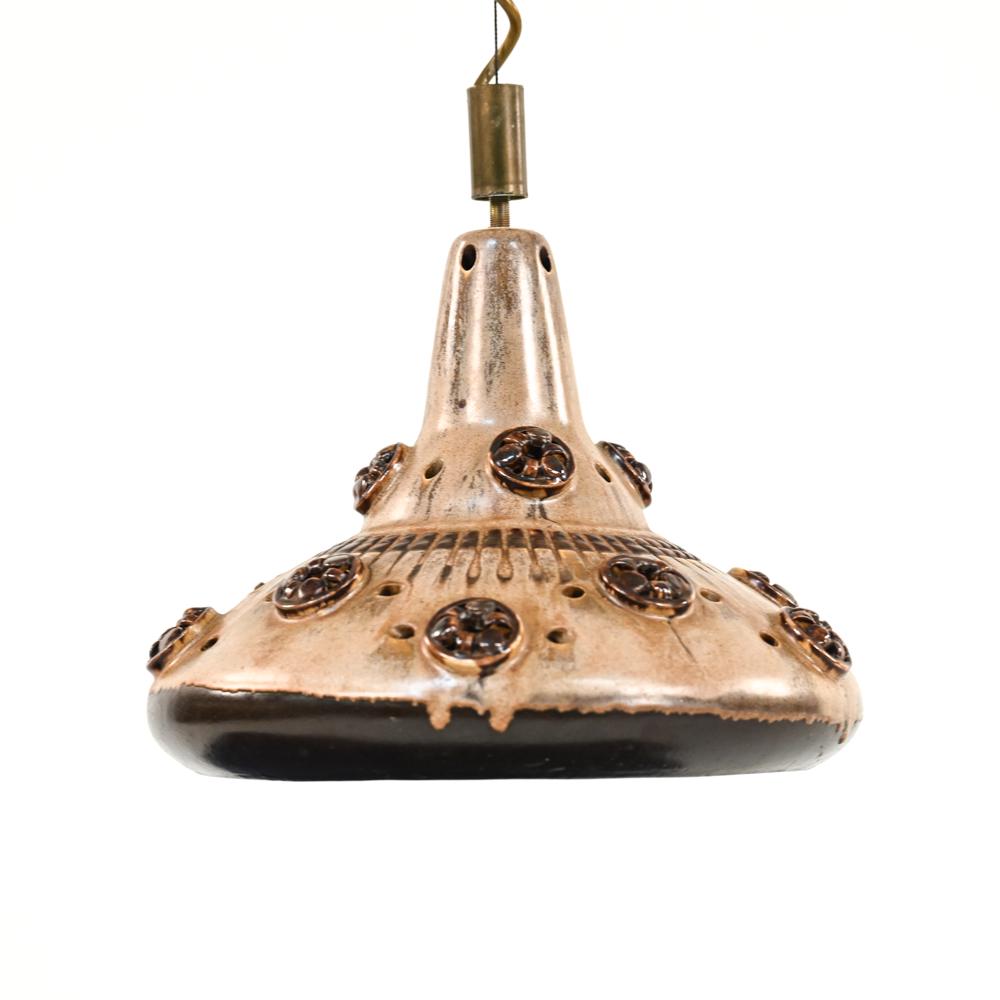 DANISH MID-CENTURY POTTERY PENDANT LIGHT (1 of 12)