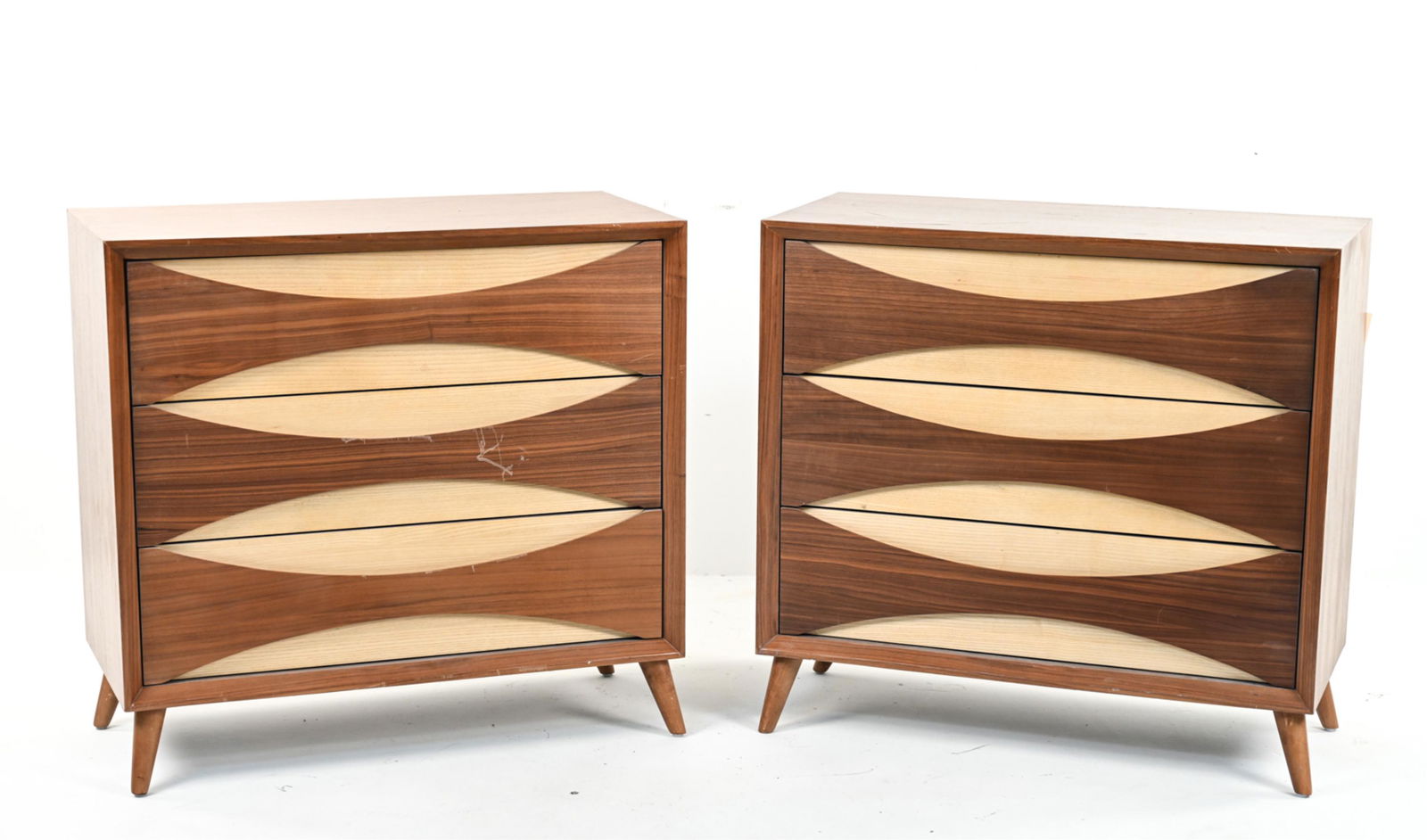 PAIR OF CONTEMPORARY MID-CENTURY STYLE CHESTS (1 of 18)