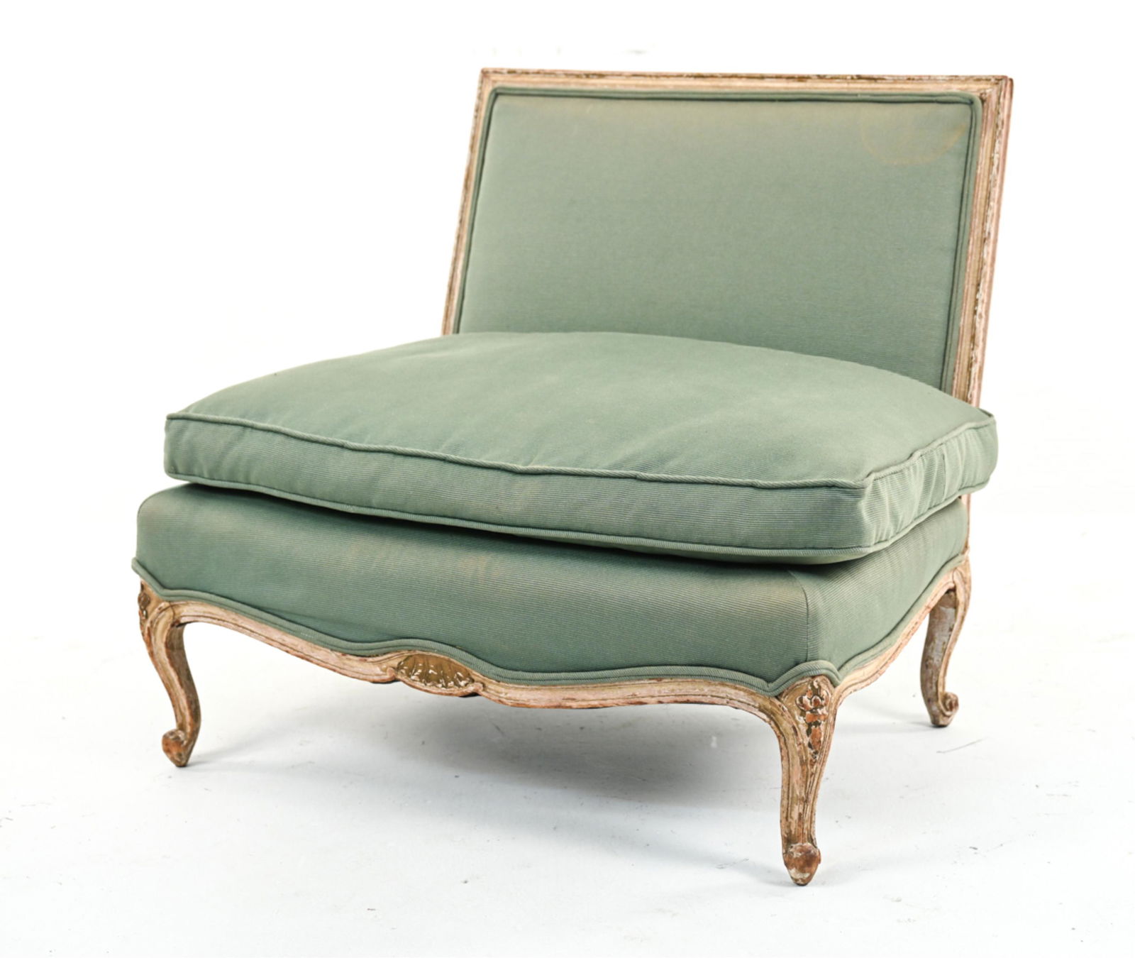 ANTIQUE FRENCH PROVINCIAL SETTEE OR CHAUFFEUSE (1 of 13)