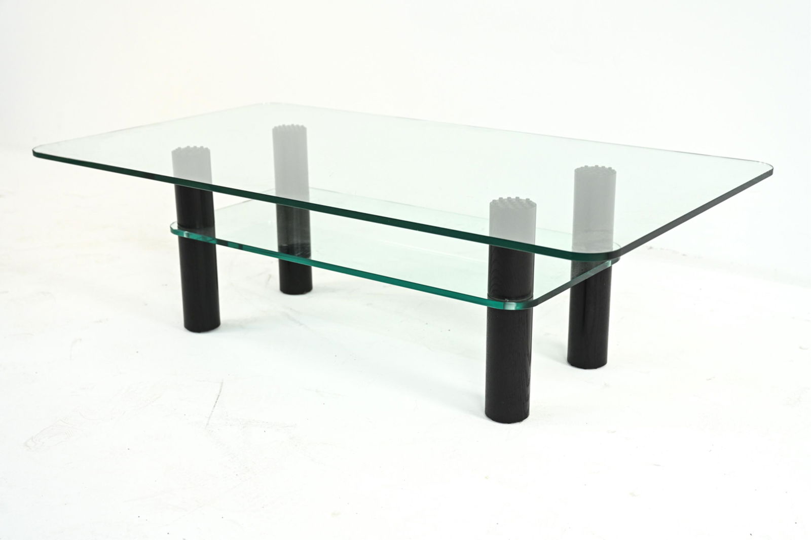 C. 1980'S POSTMODERN WOOD & GLASS COCKTAIL TABLE (1 of 9)