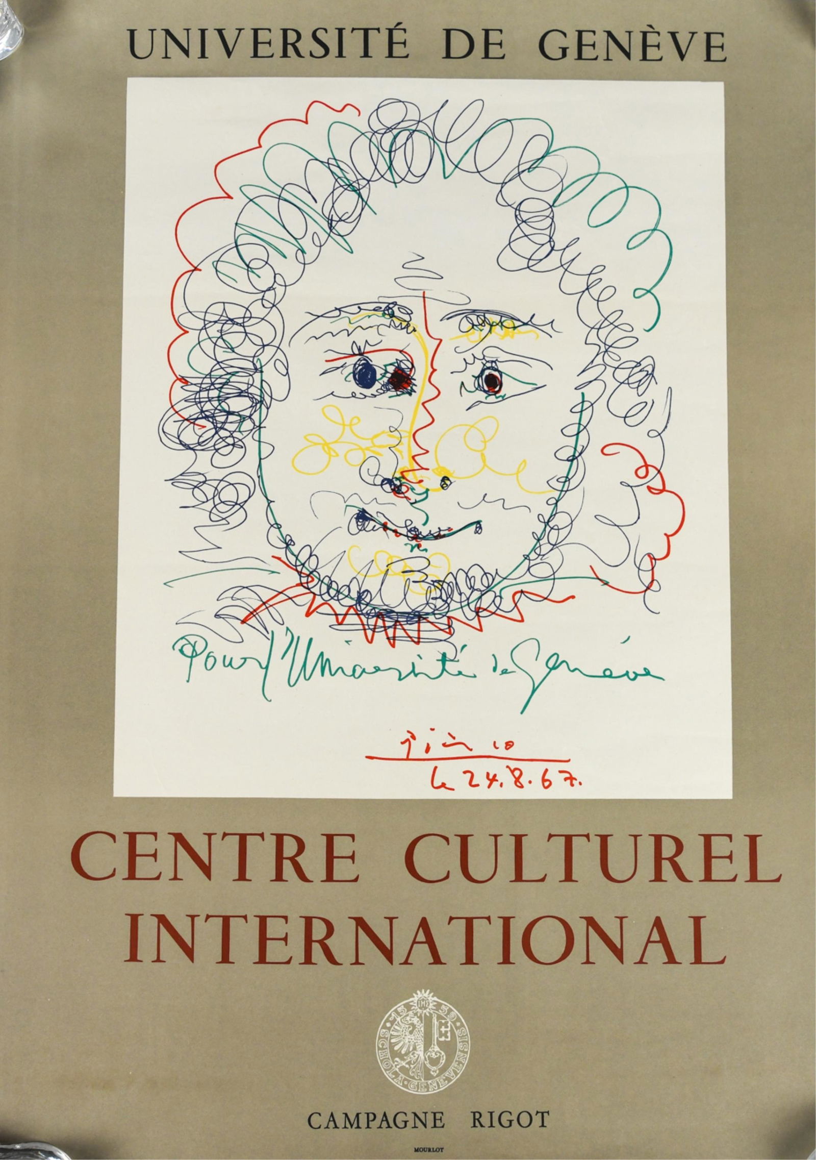 PICASSO 1968 UNIVERSITY OF GENEVA POSTER (1 of 10)