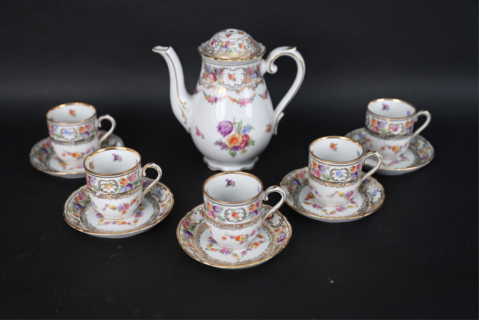 SCHUMANN AMBERG PORCELAIN DEMITASSE SERVICE (1 of 12)