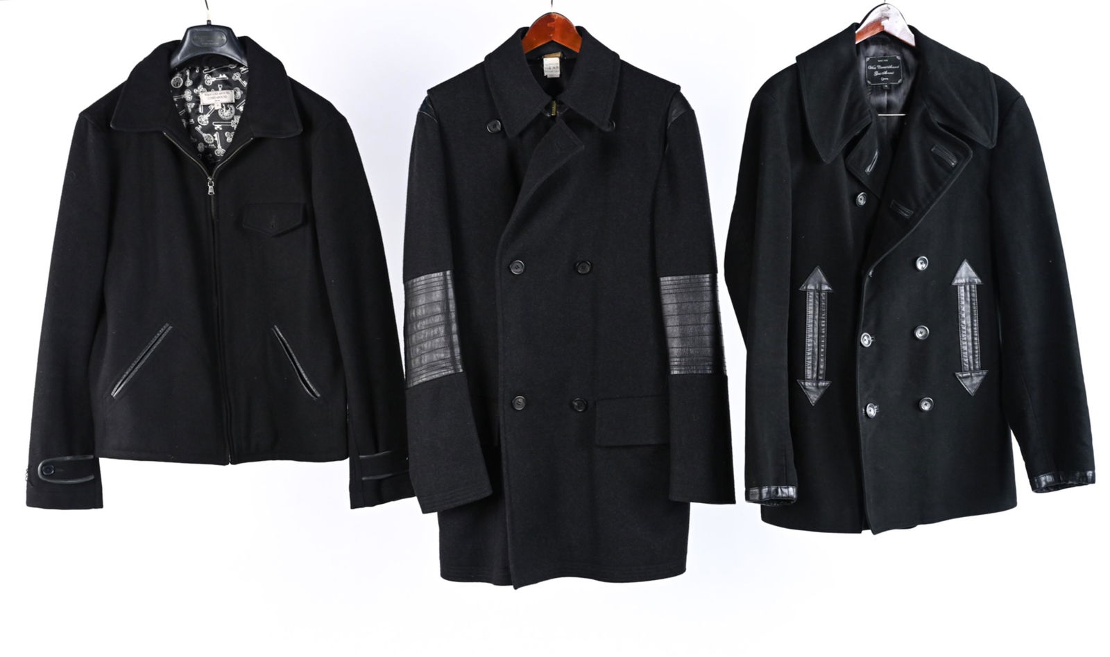 (3) FINE VINTAGE WOOL & LEATHER COATS INCL VERSACE (1 of 12)
