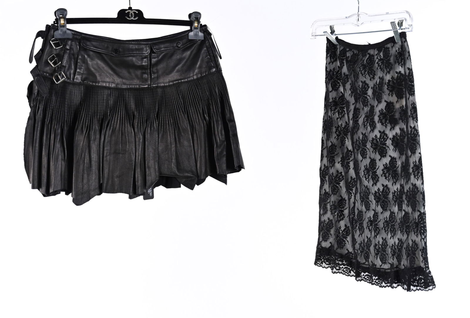 (2) VINTAGE SKIRTS INCL JEAN PAUL GAULTIER LEATHER (1 of 13)