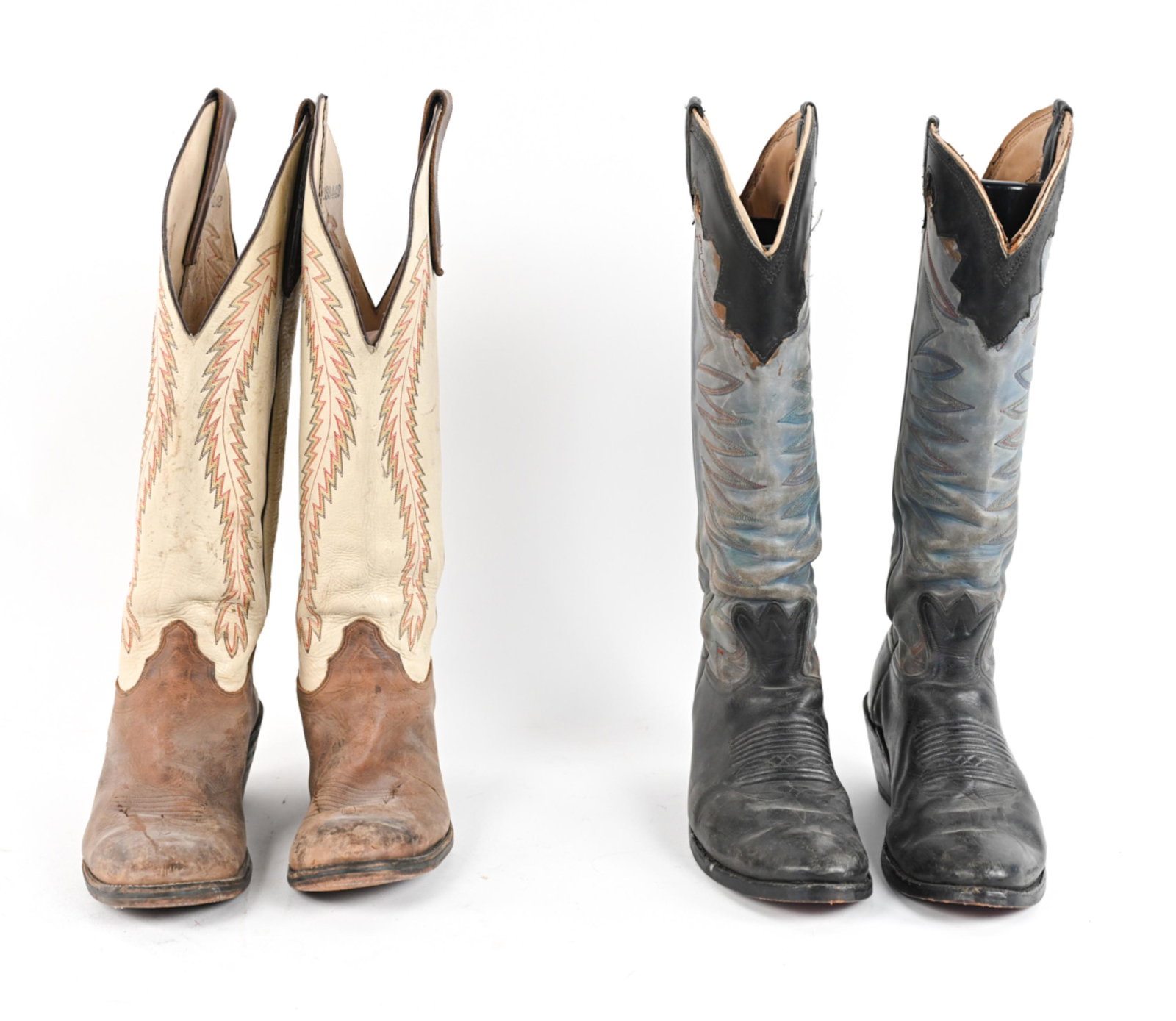 (2) PAIRS VINTAGE TALL WESTERN BOOTS, 12M (1 of 15)