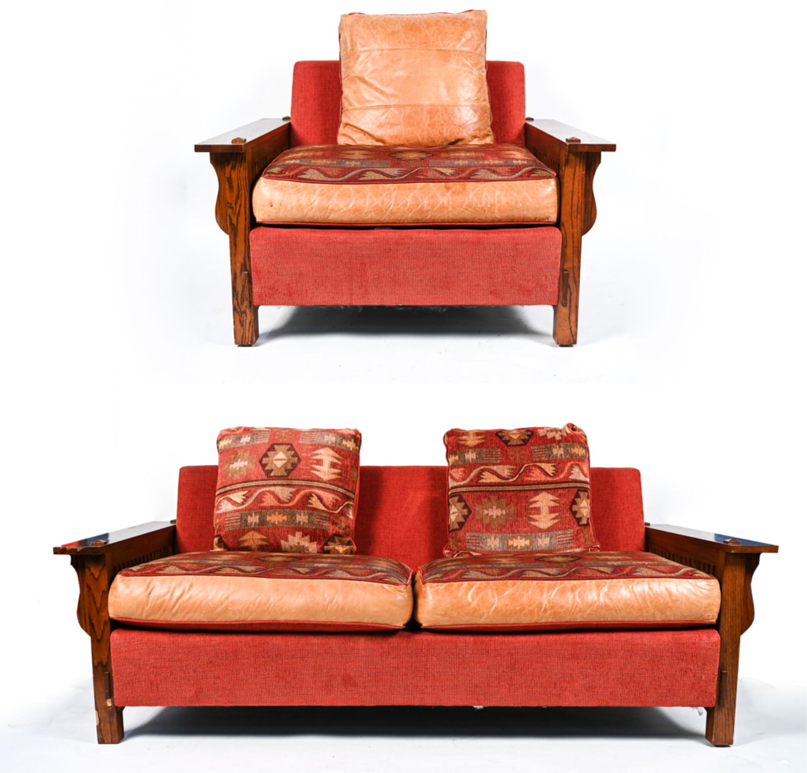 OVERSIZED MISSION-STYLE SOFA & LOUNGE CHAIR (1 of 20)