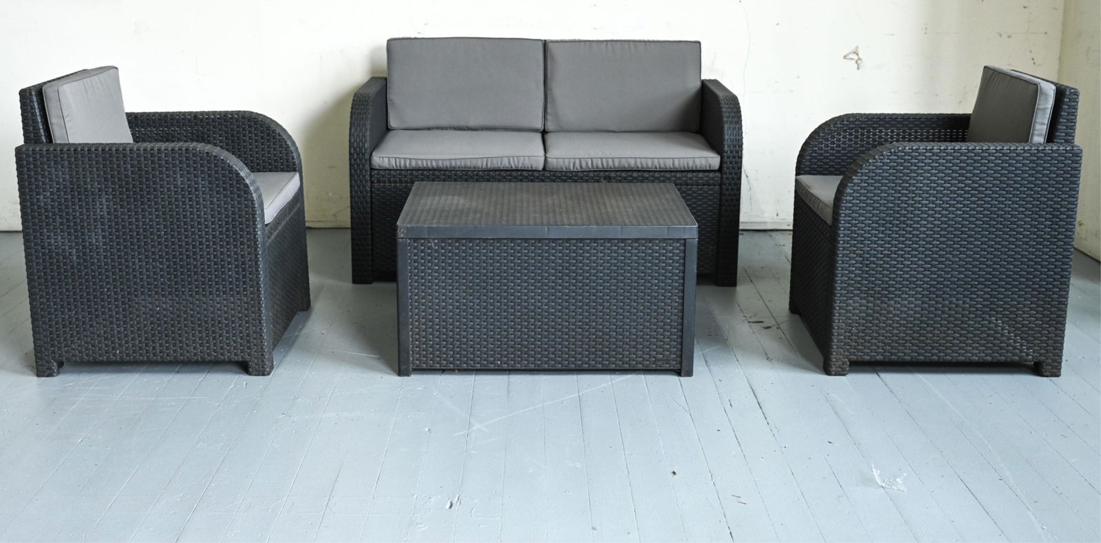 ALLIBERT FAUX WICKER OUTDOOR FURNITURE SUITE (1 of 14)