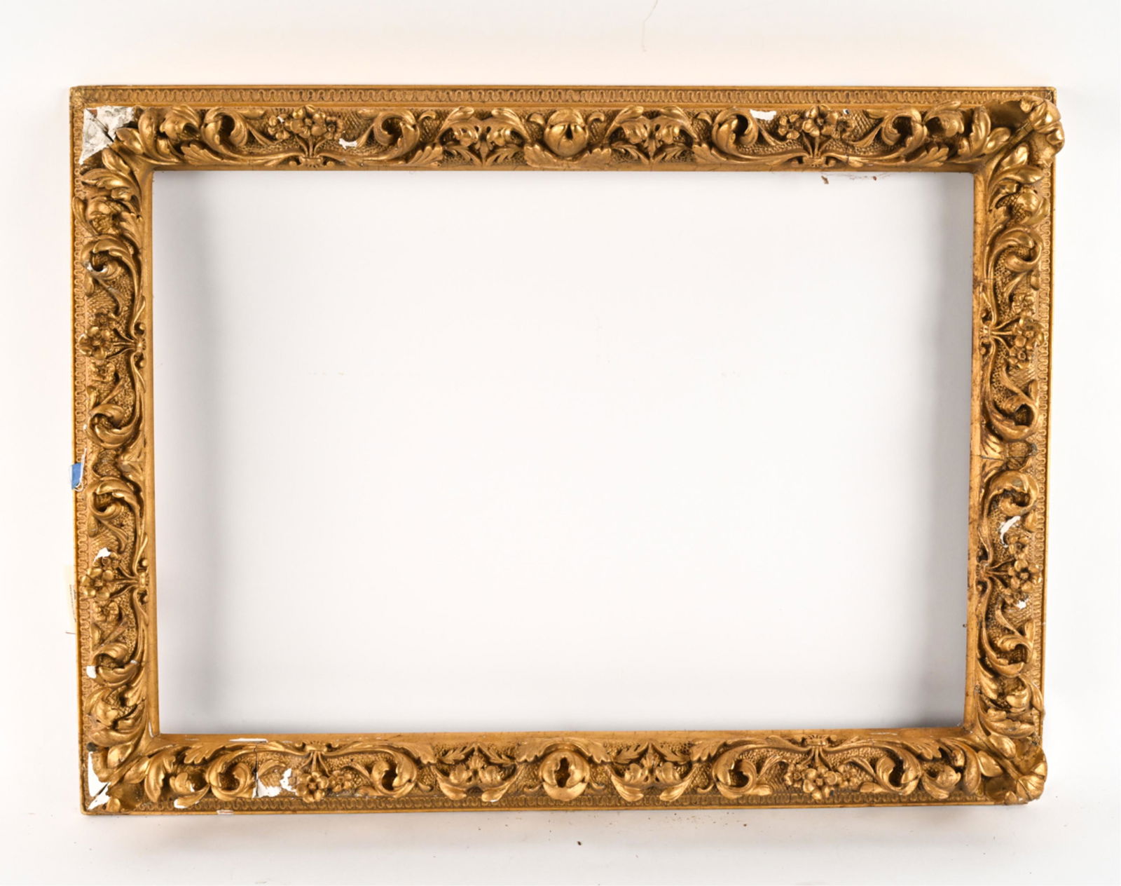 ANTIQUE CARVED GILTWOOD & GESSO FRAME (1 of 8)