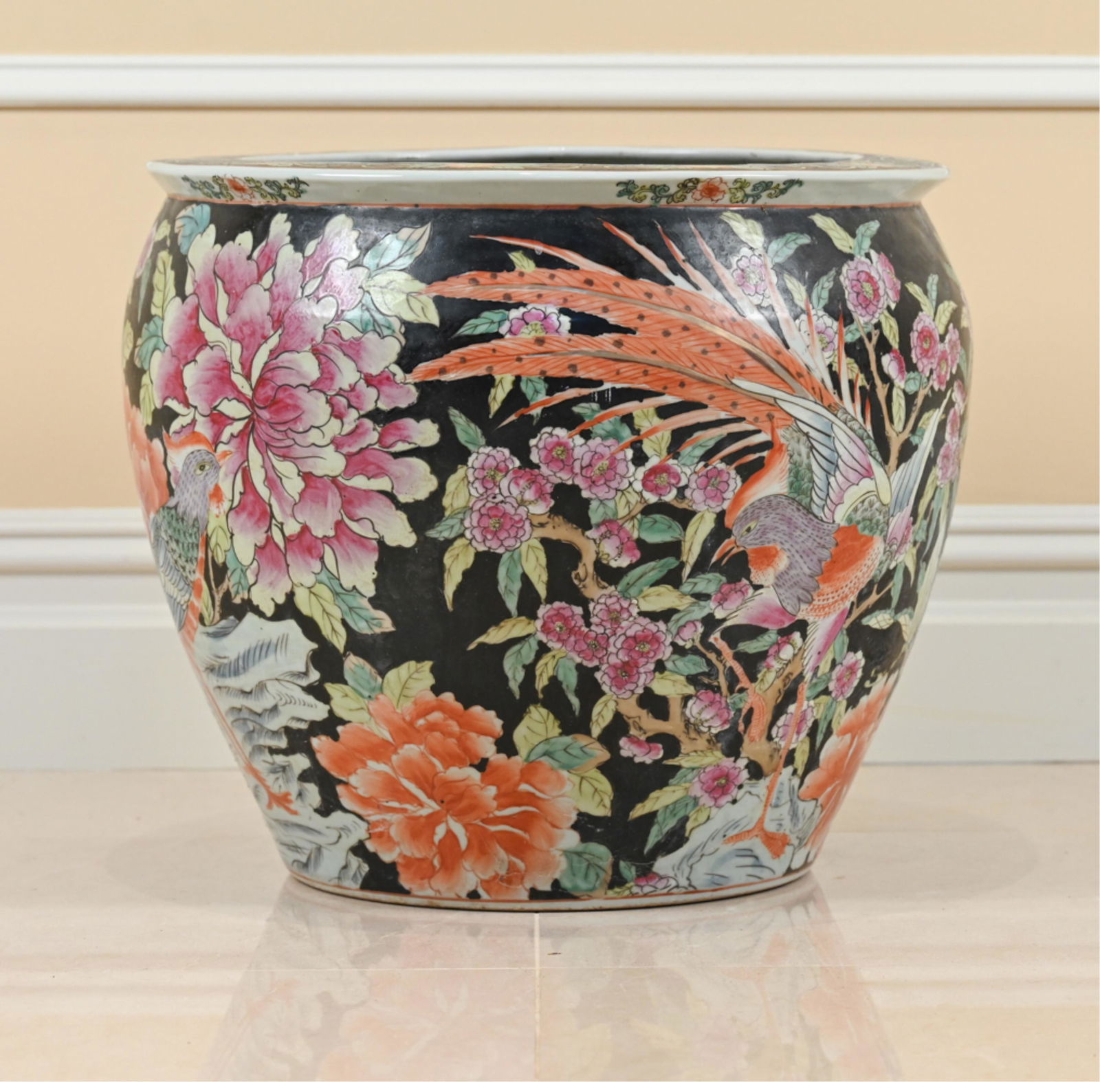 CHINESE CERAMIC FISHBOWL JARDINIERE (1 of 16)